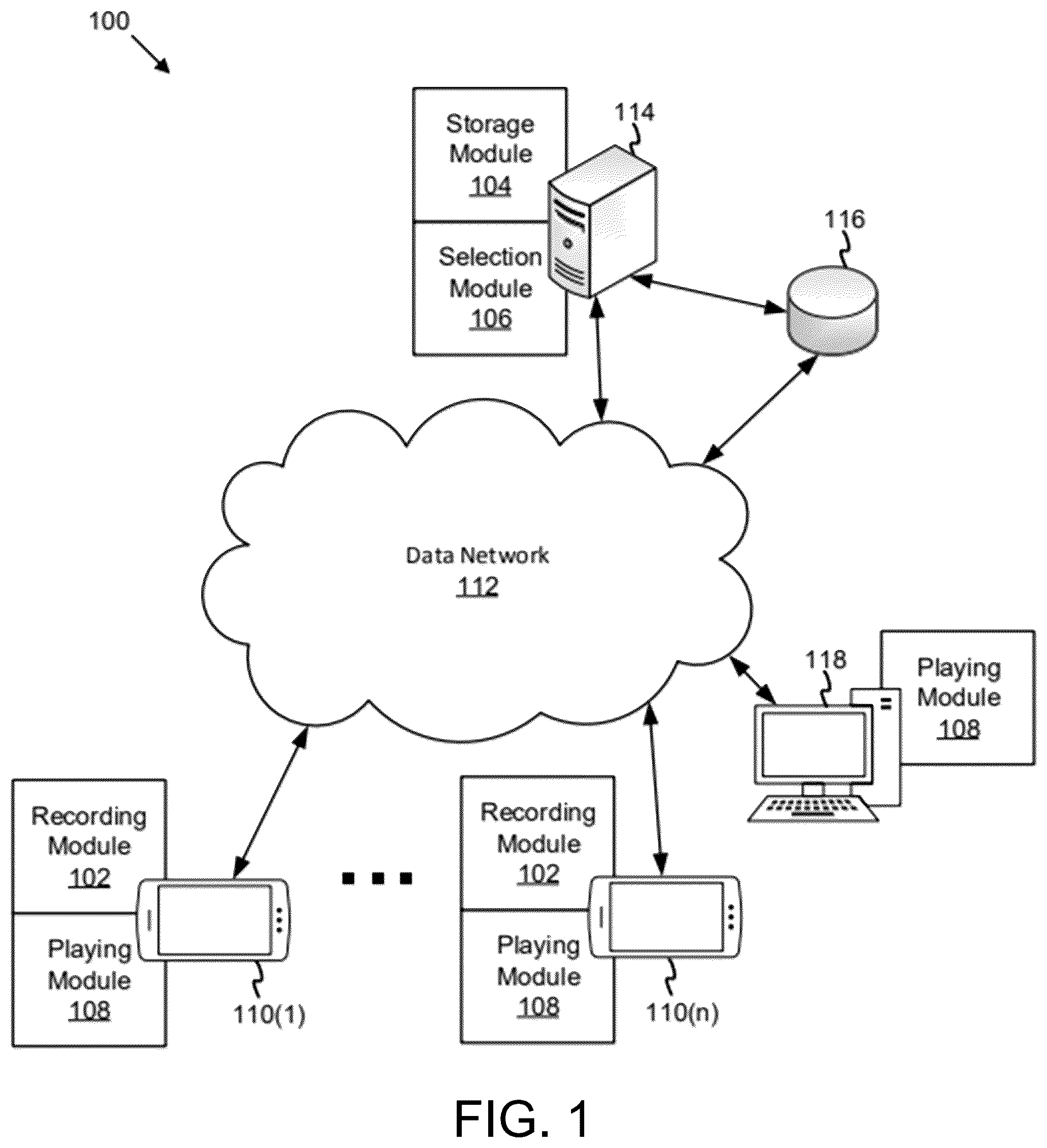 Patent US11818408 — Mechanism to automate the aggregation of independent videos for integration — Figure 1