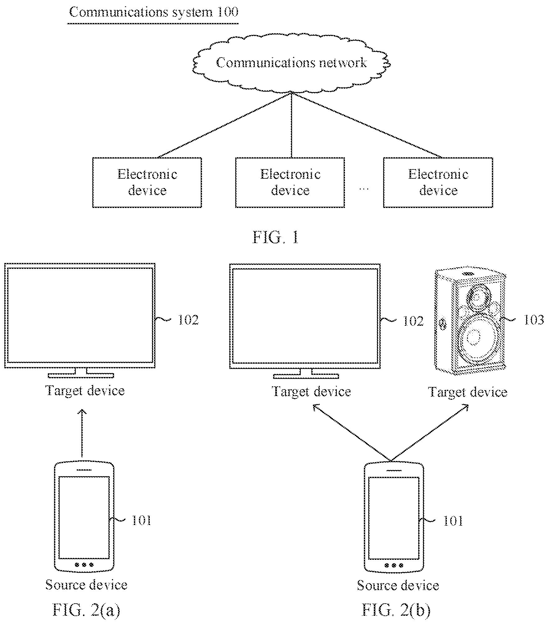 Patent US11818420 — Cross-device content projection method and electronic device — Figure 1