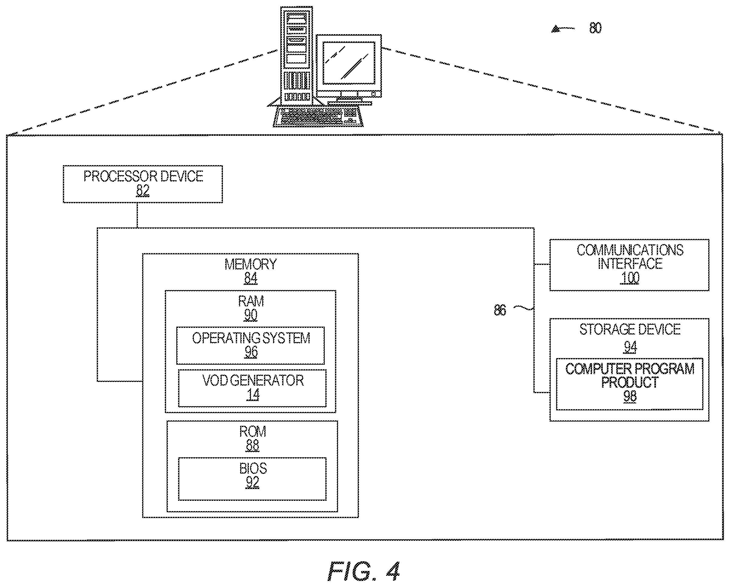 Patent US11818435 Figure 4 – Generating video on demand (VOD) using network digital video recording (NDVR)