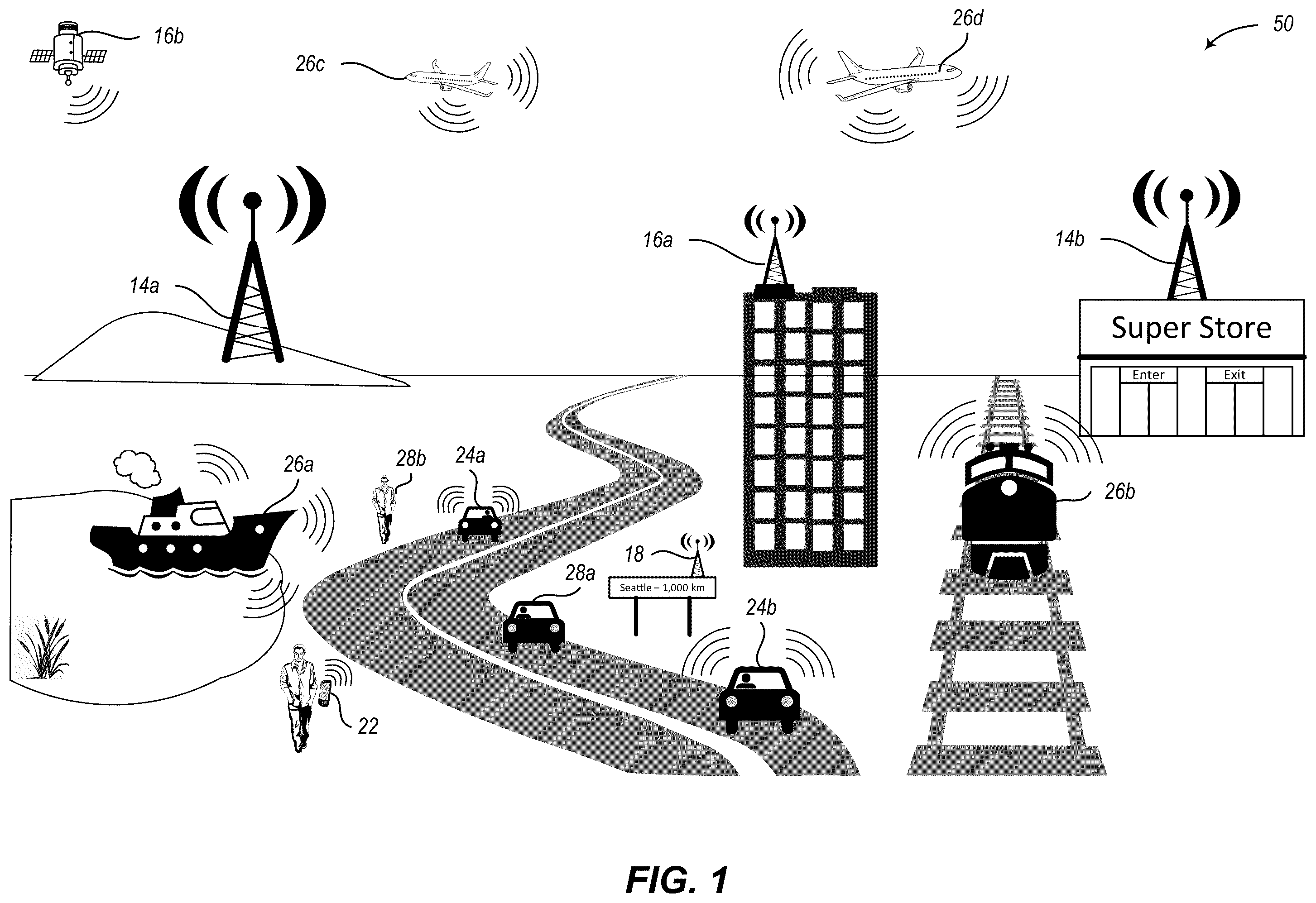 Patent US11818589 — Three-dimensional network planning, evaluation, and optimization — Figure 1