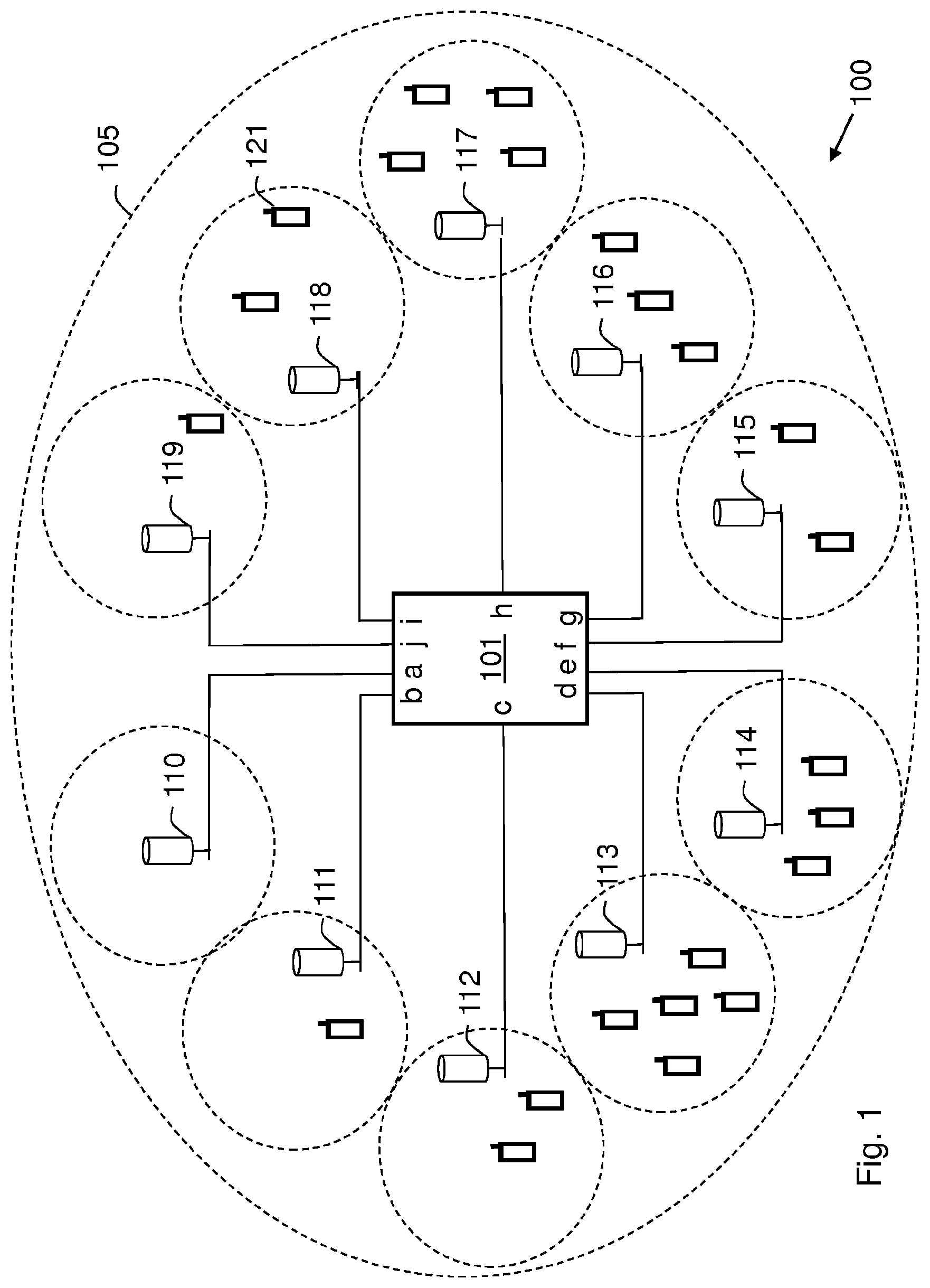 Patent US11818653 — Radio unit and a method therein for controlling power levels of spatially separated transceivers in a wireless communications network — Figure 1