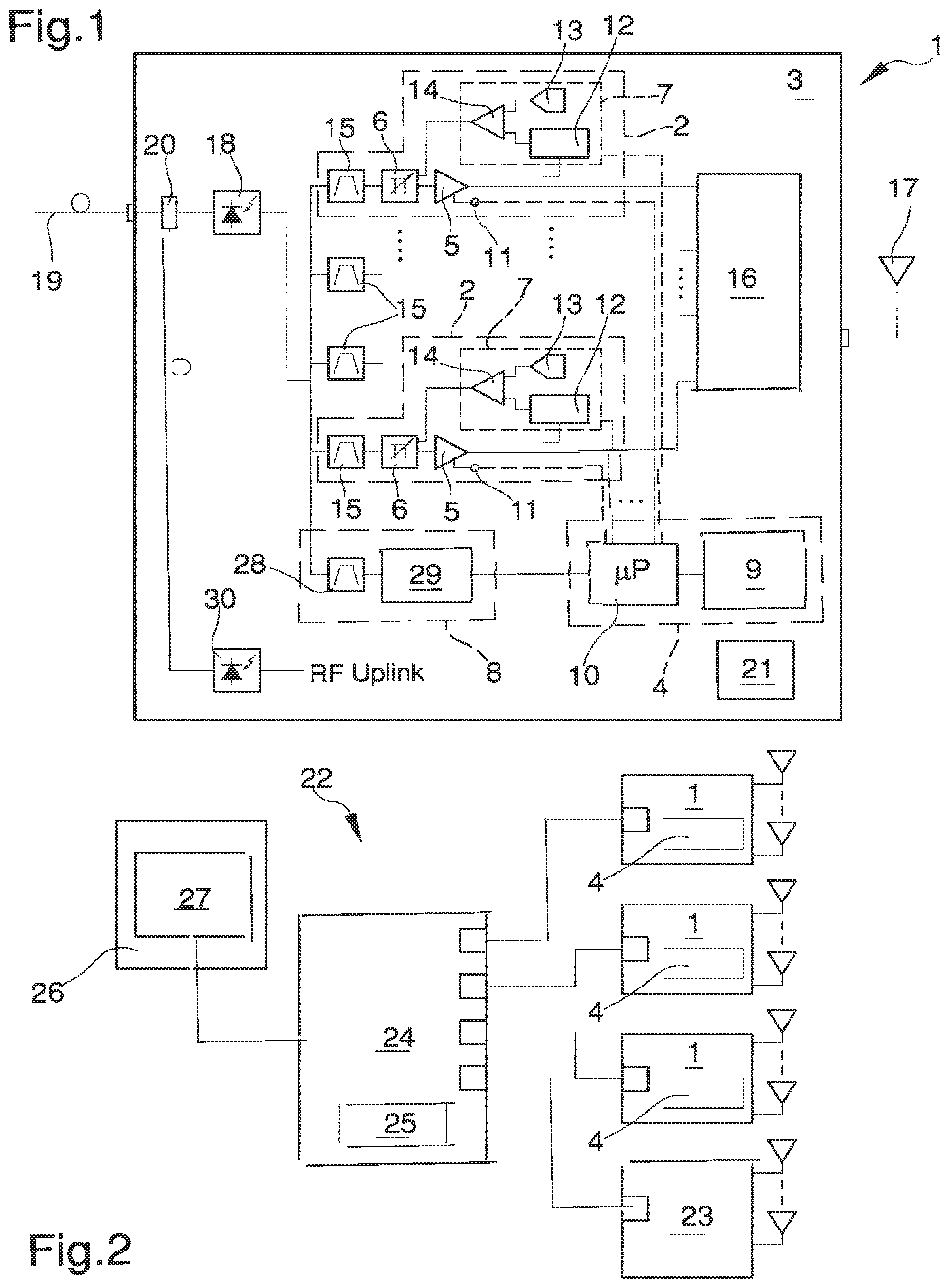 Patent US11818809 — Reconfigurable radio remote unit for distributed antenna systems — Figure 1