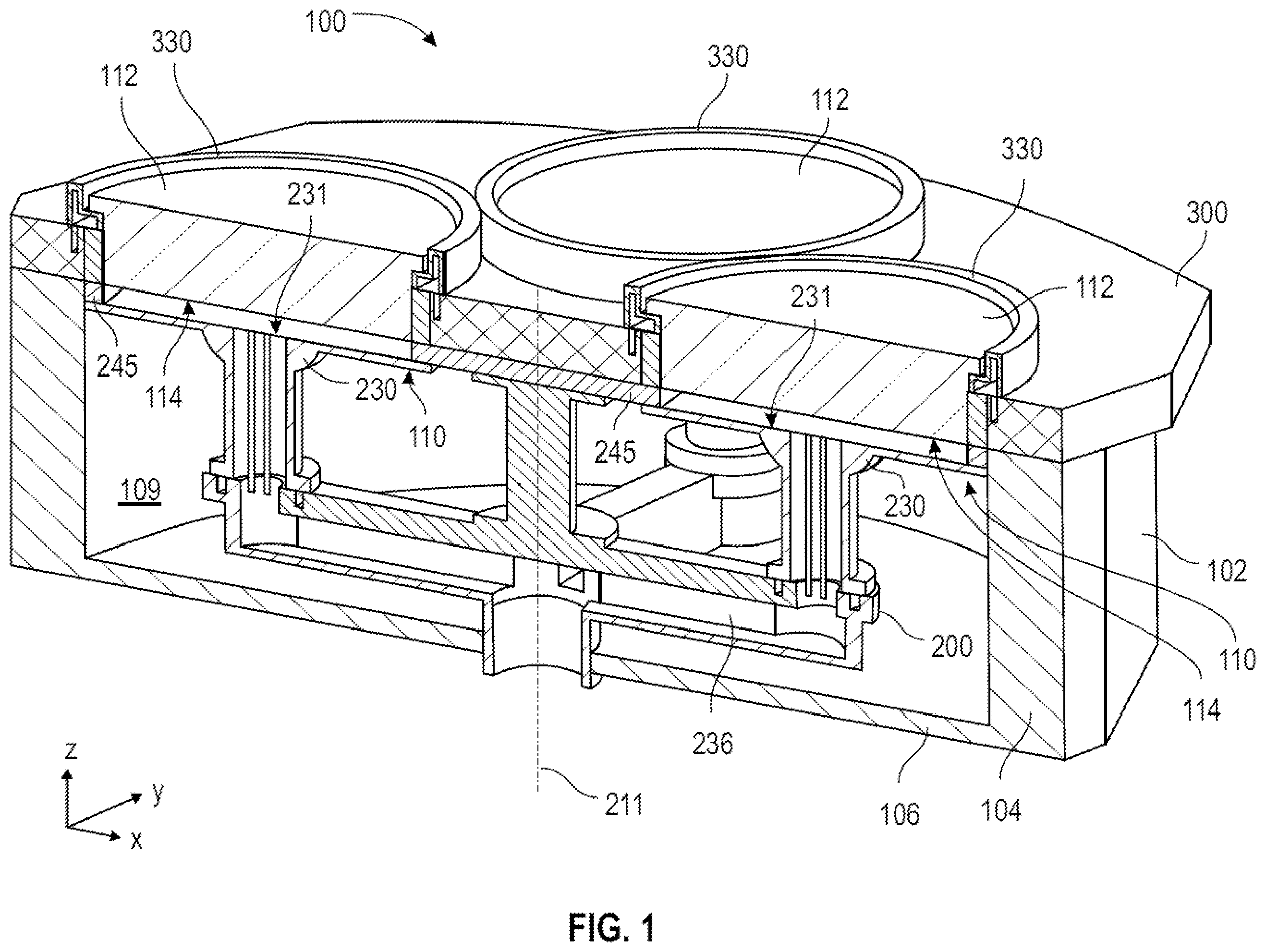 Patent US11818810 — Heater assembly with purge gap control and temperature uniformity for batch processing chambers — Figure 1