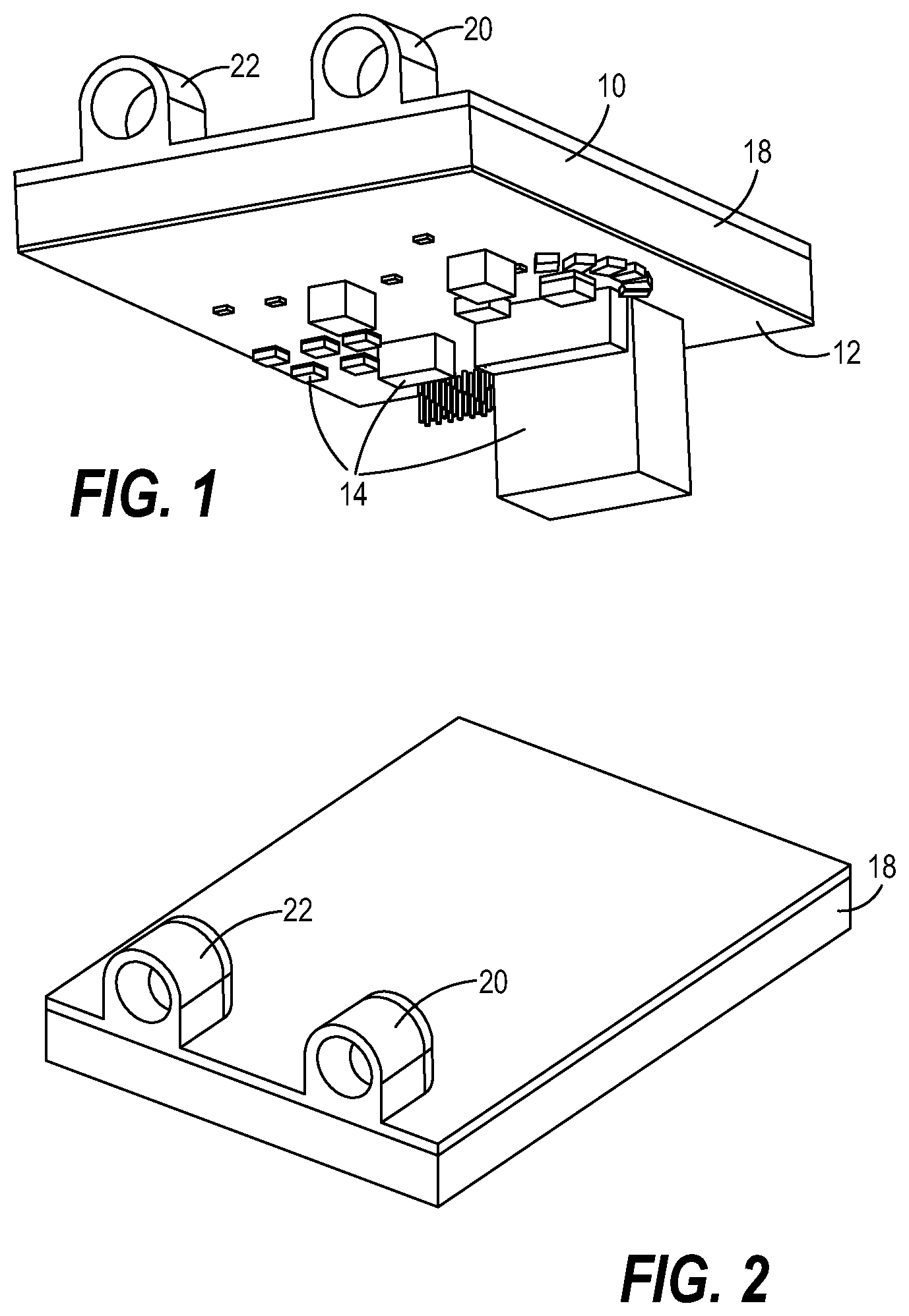 Patent US11818831 Figure 1 – Notched baffled heat exchanger for circuit boards