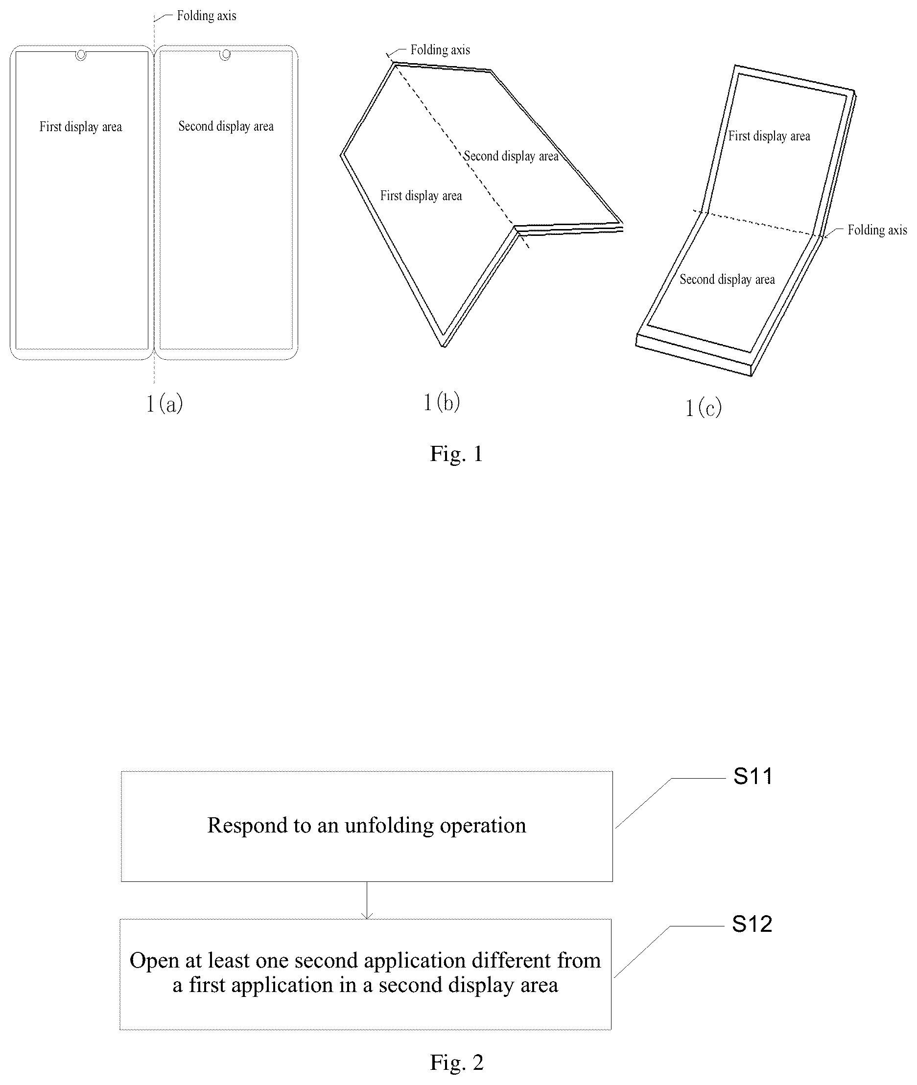 Patent US11818852 — Folding terminal control method and apparatus, terminal, and storage medium — Figure 1