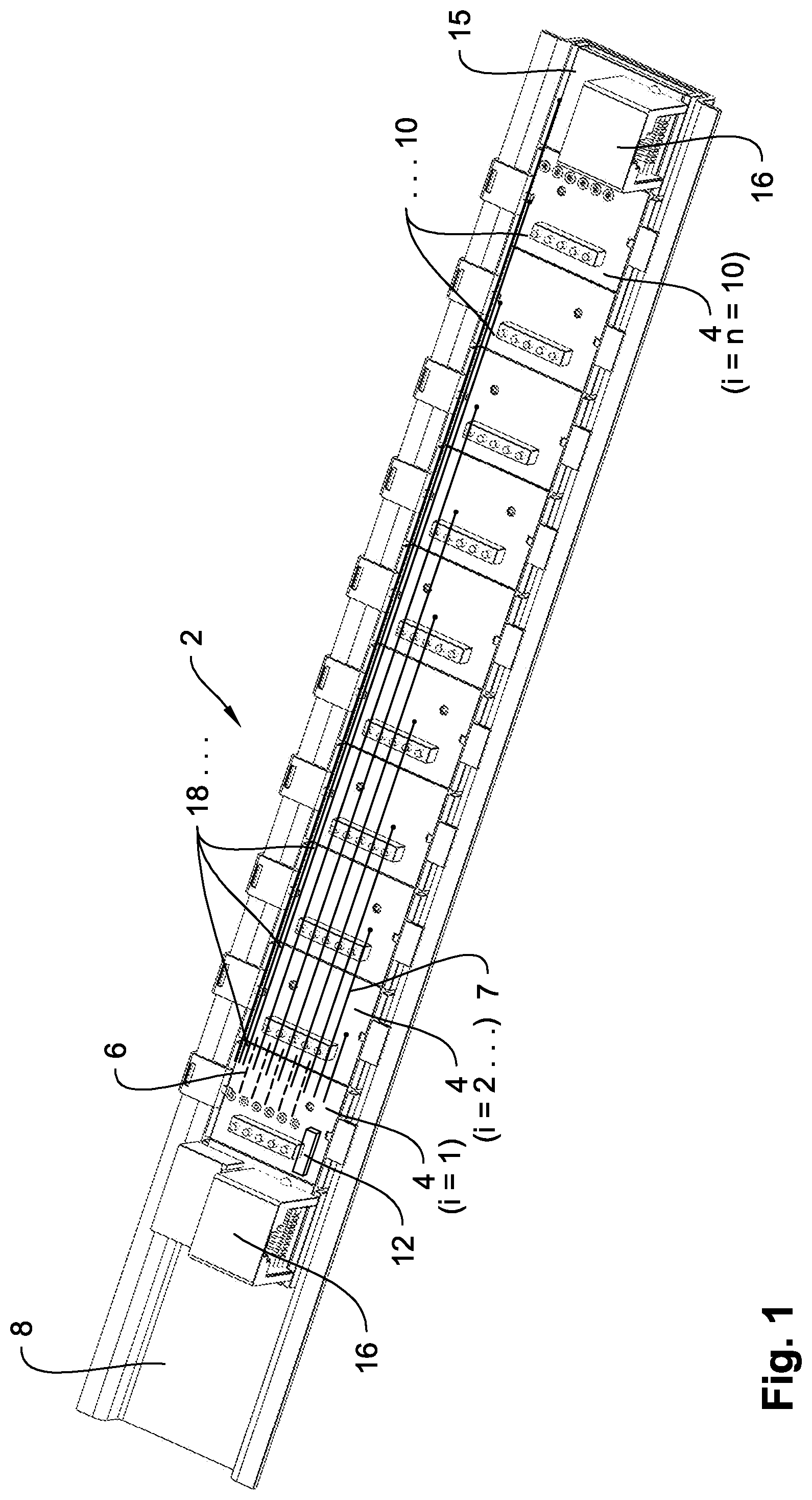 Patent US11818859 — Carrier-rail bus assembly with automatic bus addressing — Figure 1