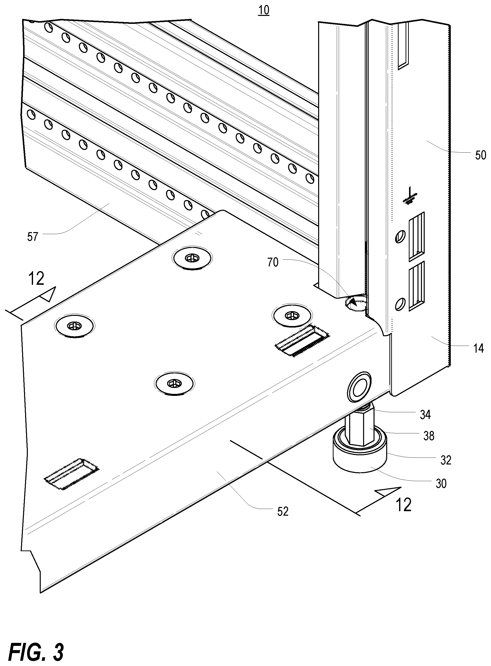 Patent US11818860 Figure 3 – Frame structure for electronic equipment enclosure