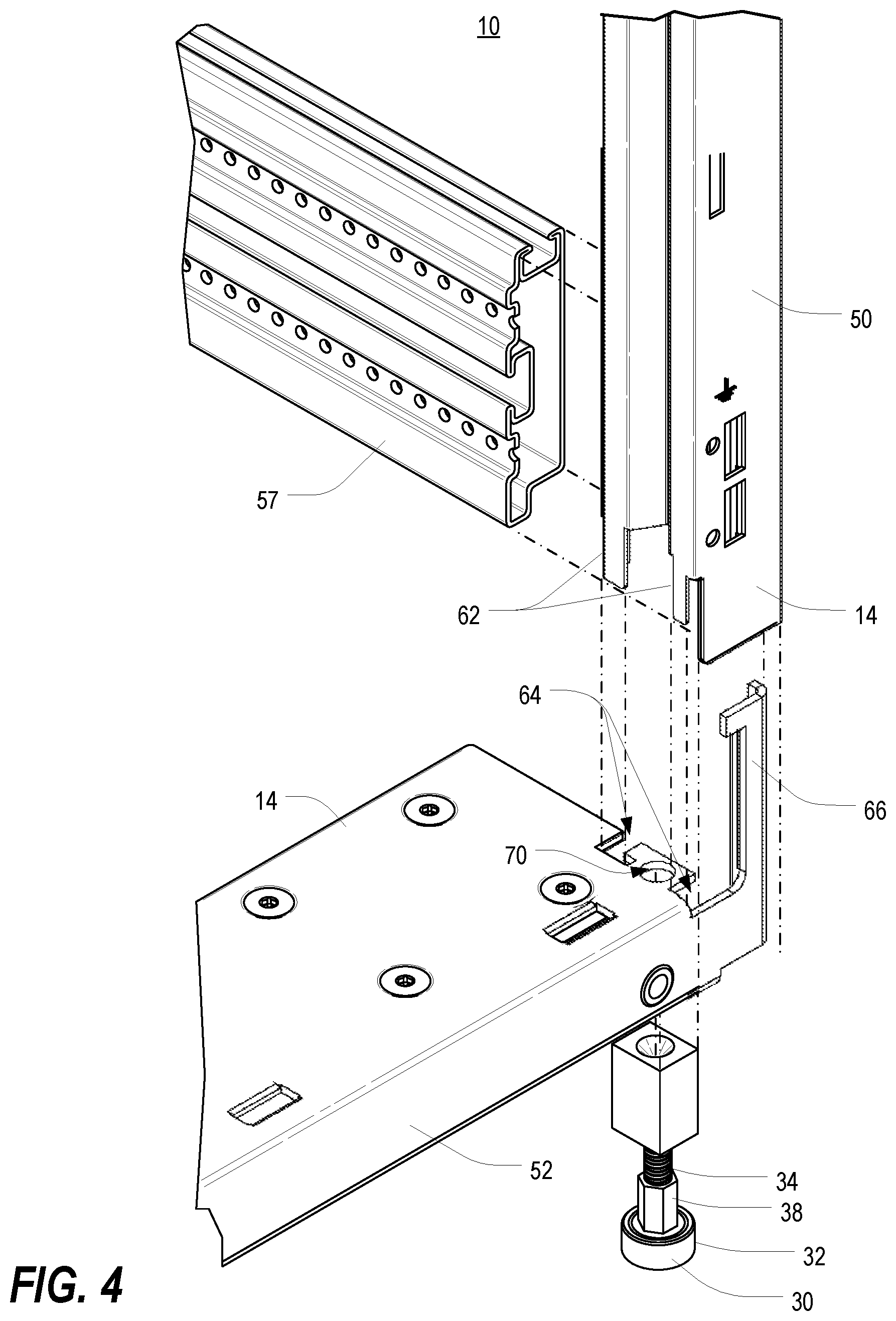 Patent US11818860 Figure 4 – Frame structure for electronic equipment enclosure