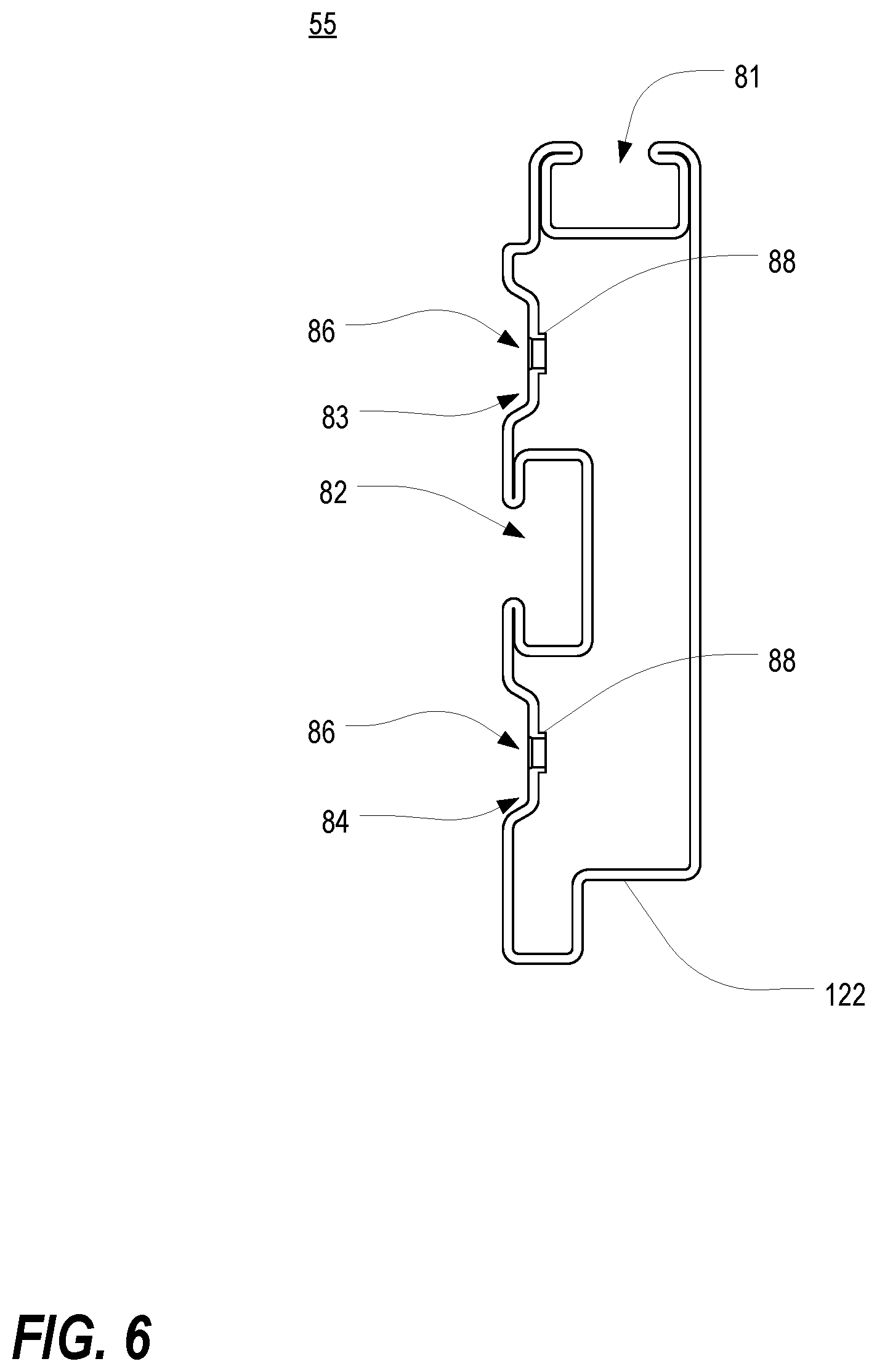 Patent US11818860 Figure 6 – Frame structure for electronic equipment enclosure
