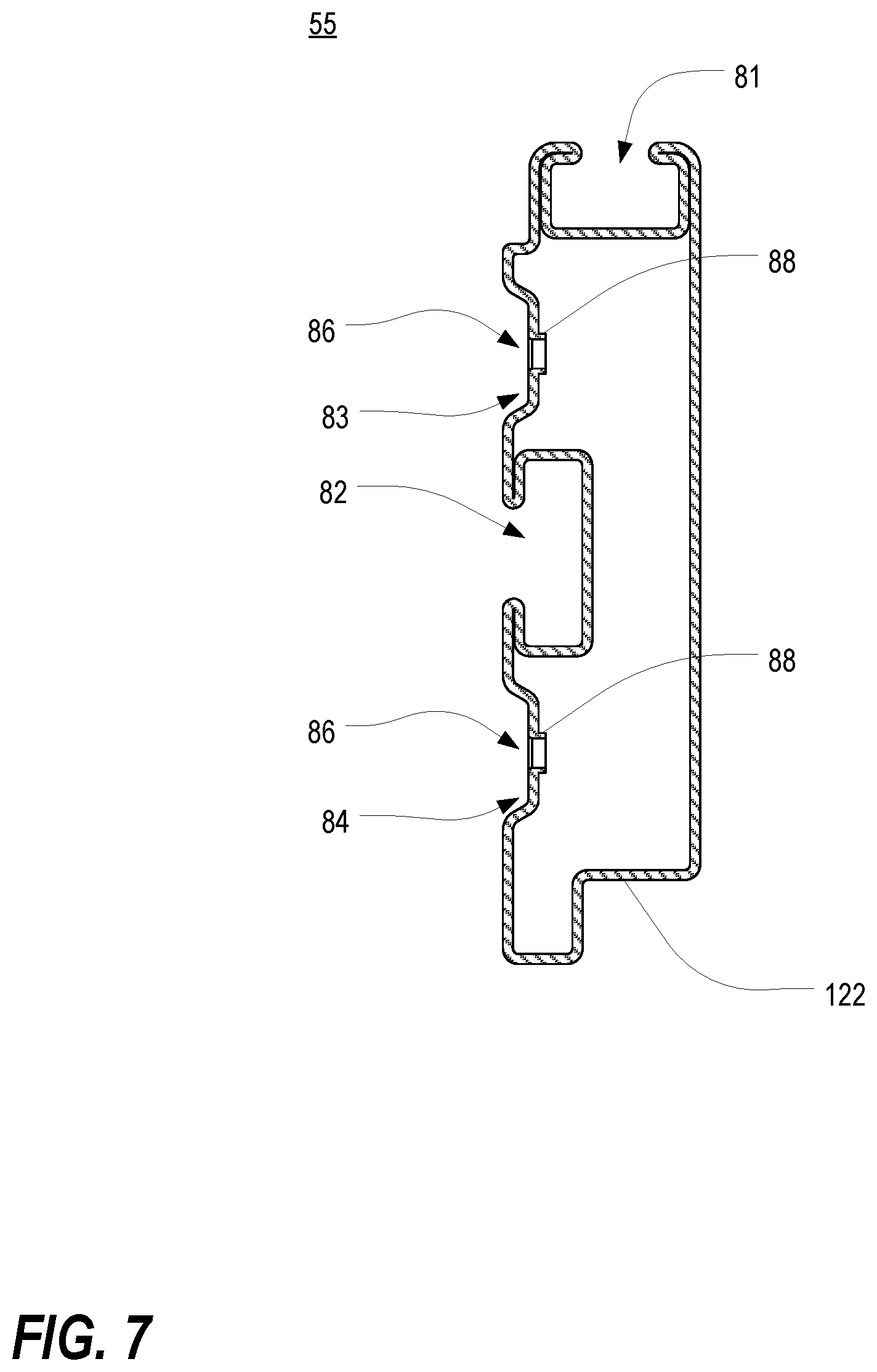 Patent US11818860 Figure 7 – Frame structure for electronic equipment enclosure
