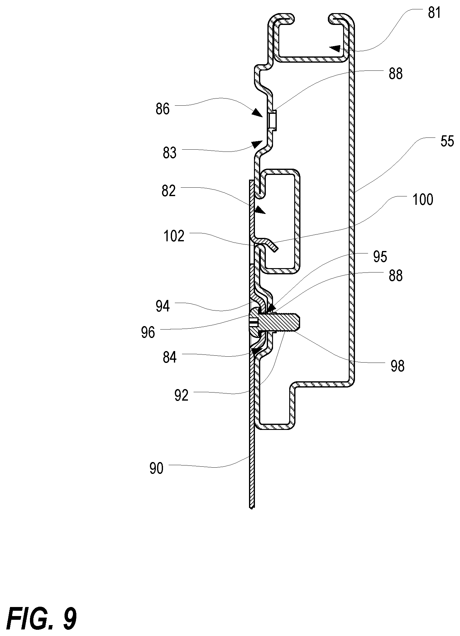 Patent US11818861 Figure 11 – Frame structure for electronic equipment enclosure