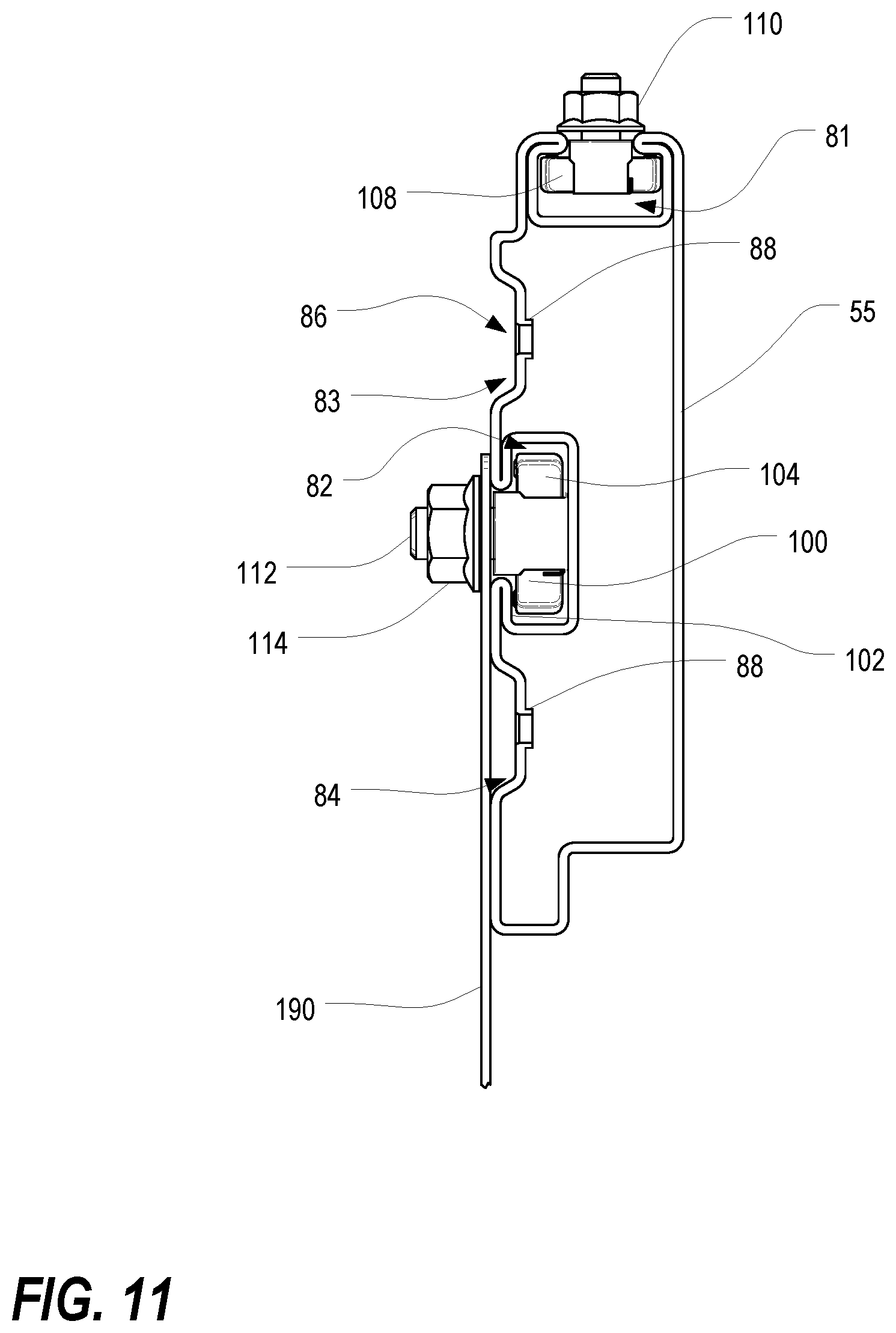Patent US11818861 Figure 13 – Frame structure for electronic equipment enclosure