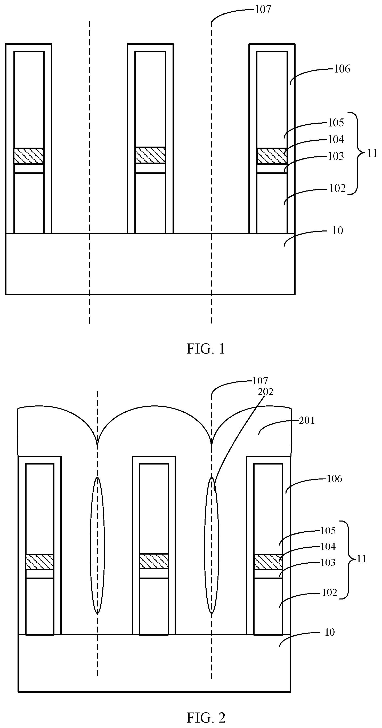 Patent US11818875 — Methods for forming memory and memory — Figure 1