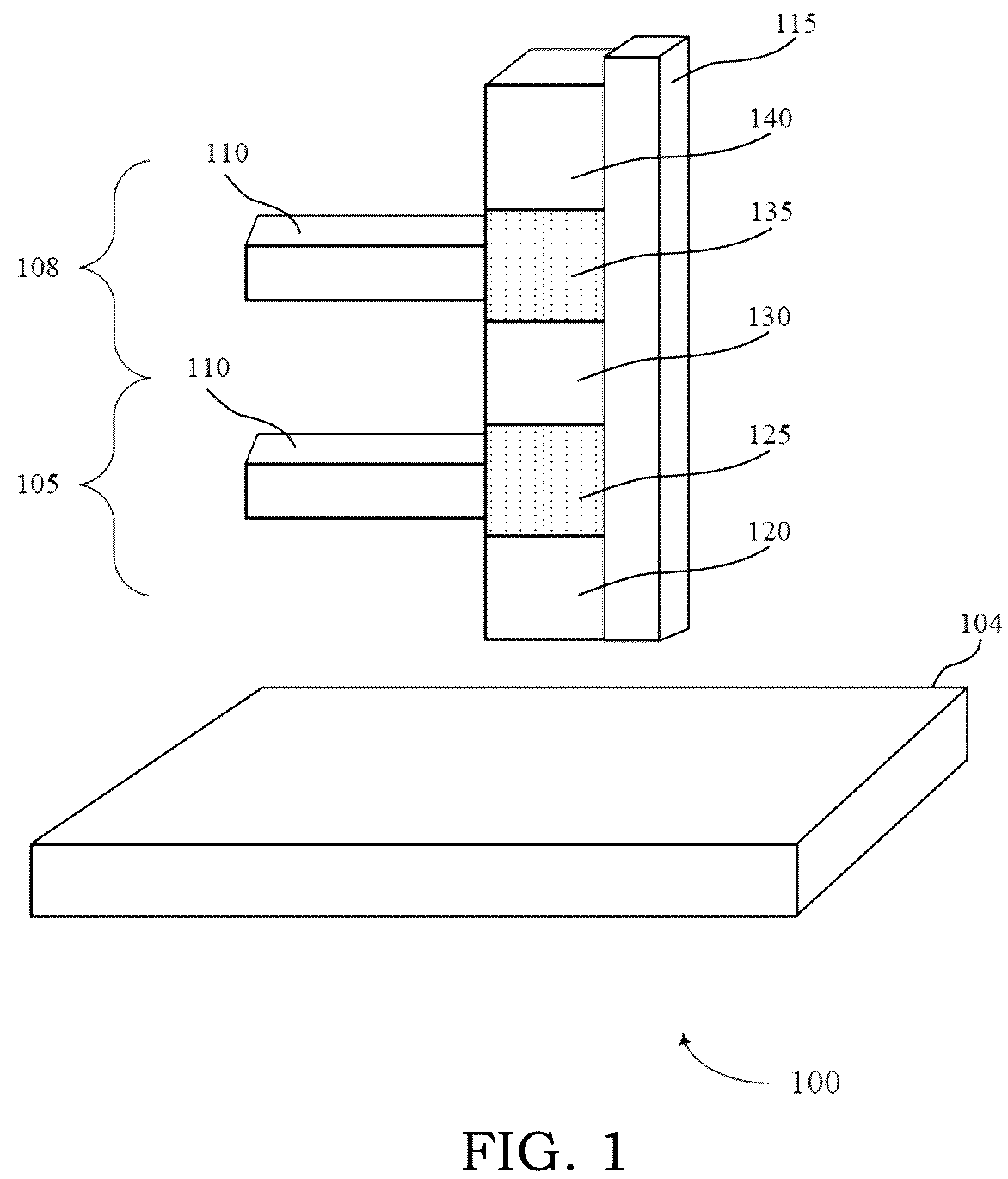 Patent US11818902 — Vertical 3D memory device and method for manufacturing the same — Figure 1