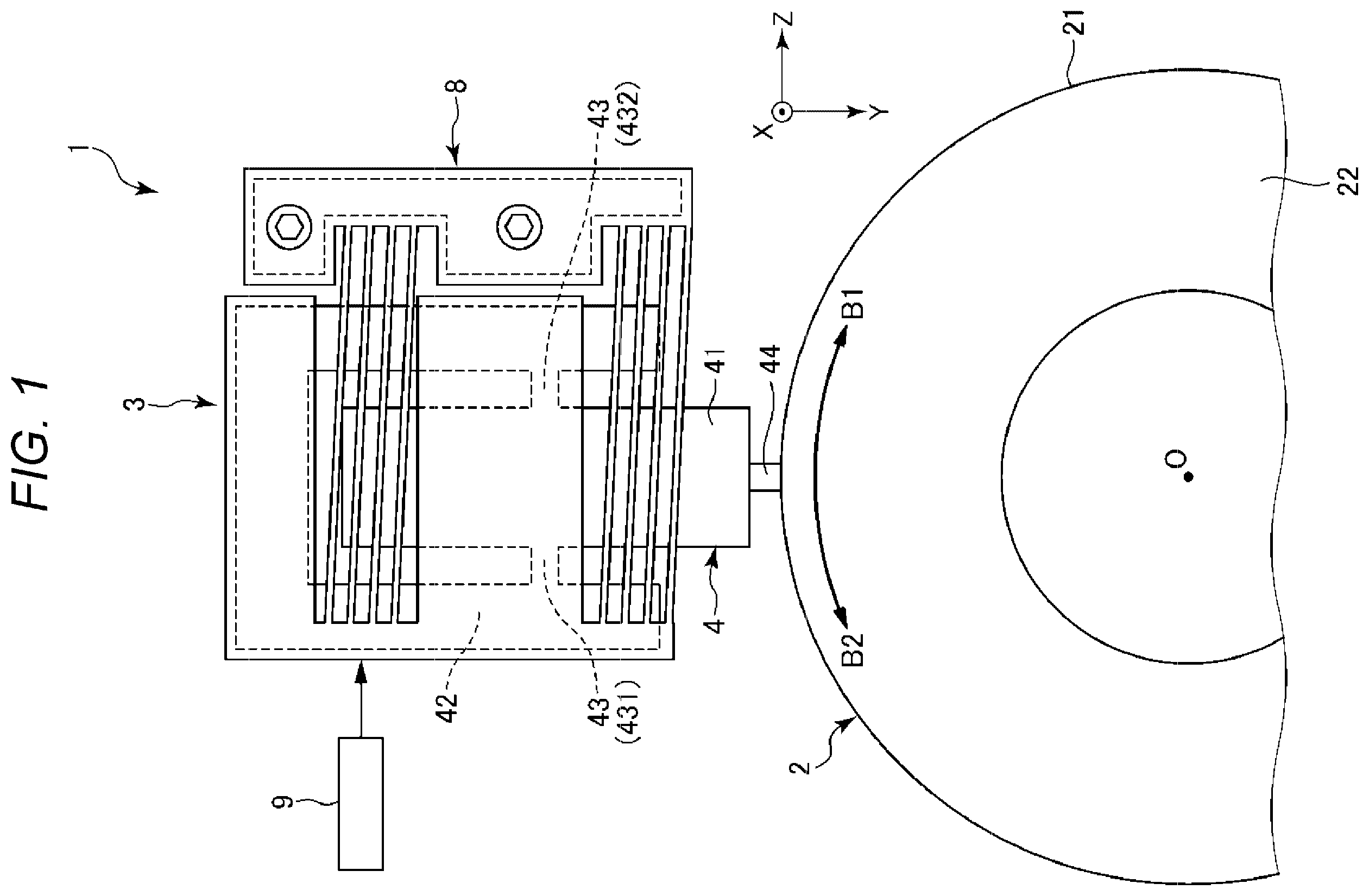 Patent US11818954 — Method of manufacturing piezoelectric actuator, piezoelectric actuator, and robot — Figure 1