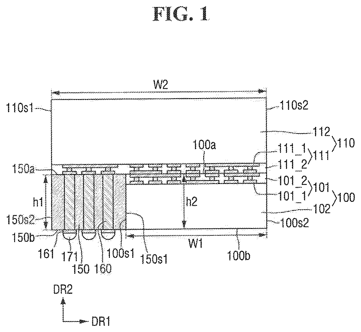 Patent US11824006 — Semiconductor package — Figure 1