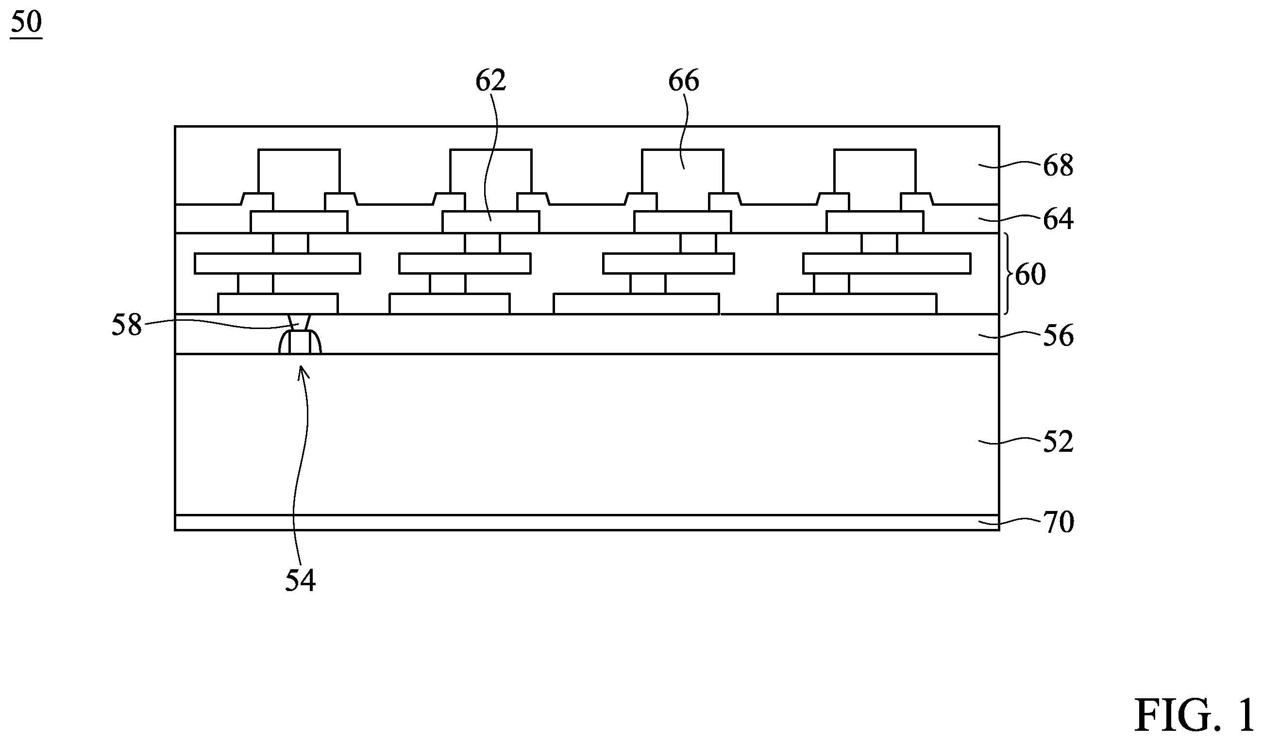 Patent US11824007 — Dual-sided routing in 3D SiP structure — Figure 1