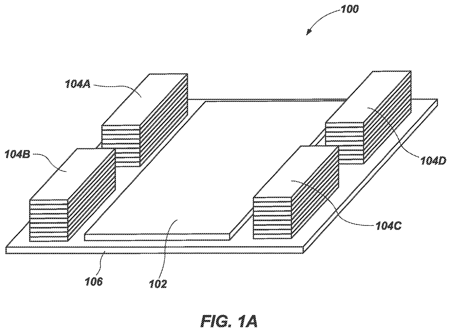 Patent US11824010 — Interposers for microelectronic devices — Figure 1