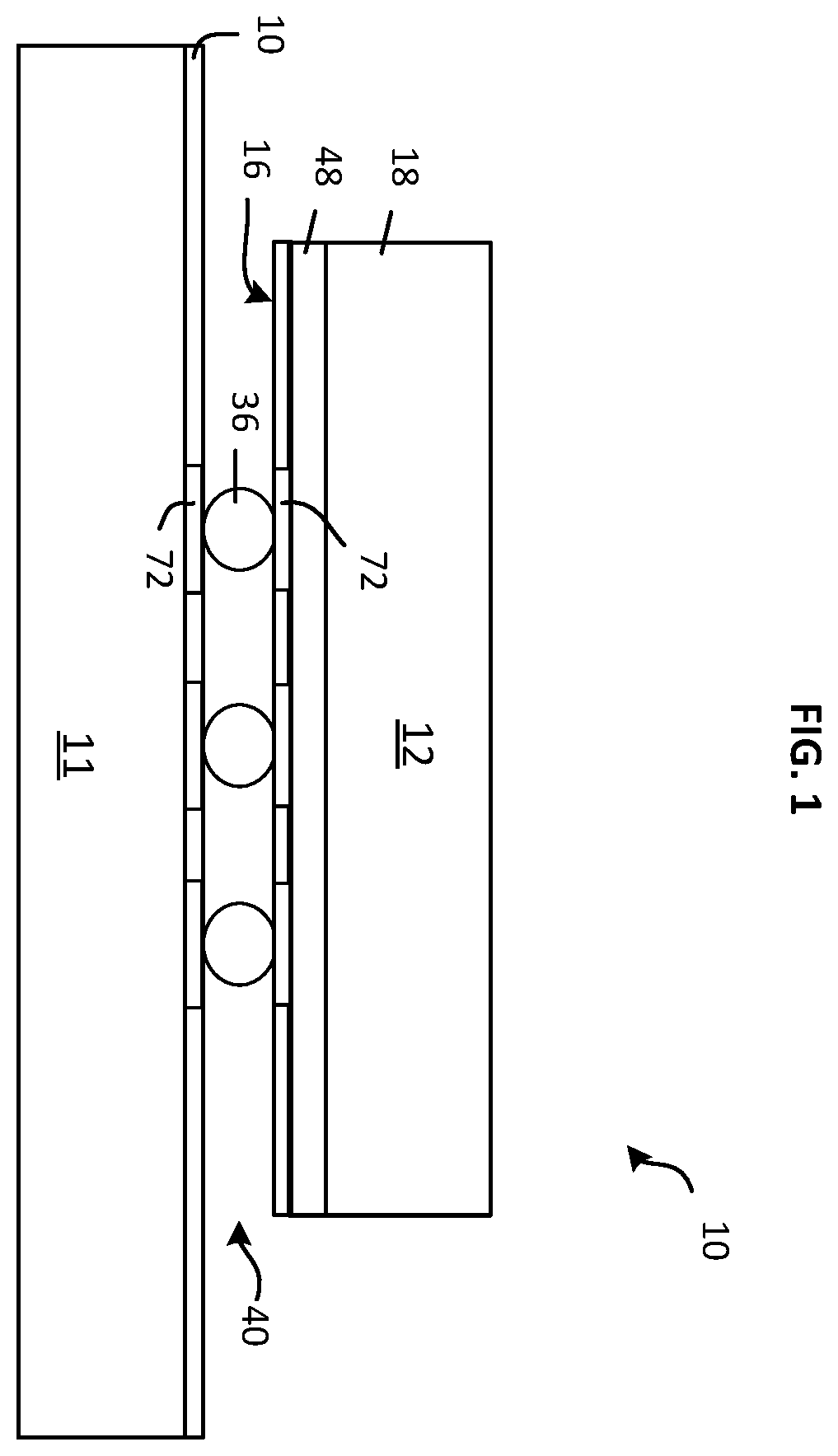 Patent US11824013 — Package substrate with reduced interconnect stress — Figure 1
