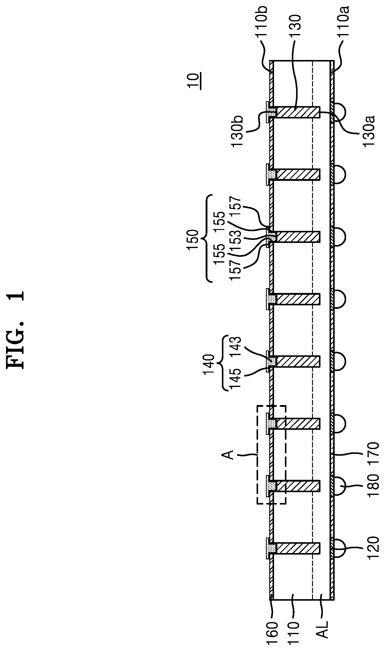 Patent US11824023 — Semiconductor chip and semiconductor package including the same — Figure 1