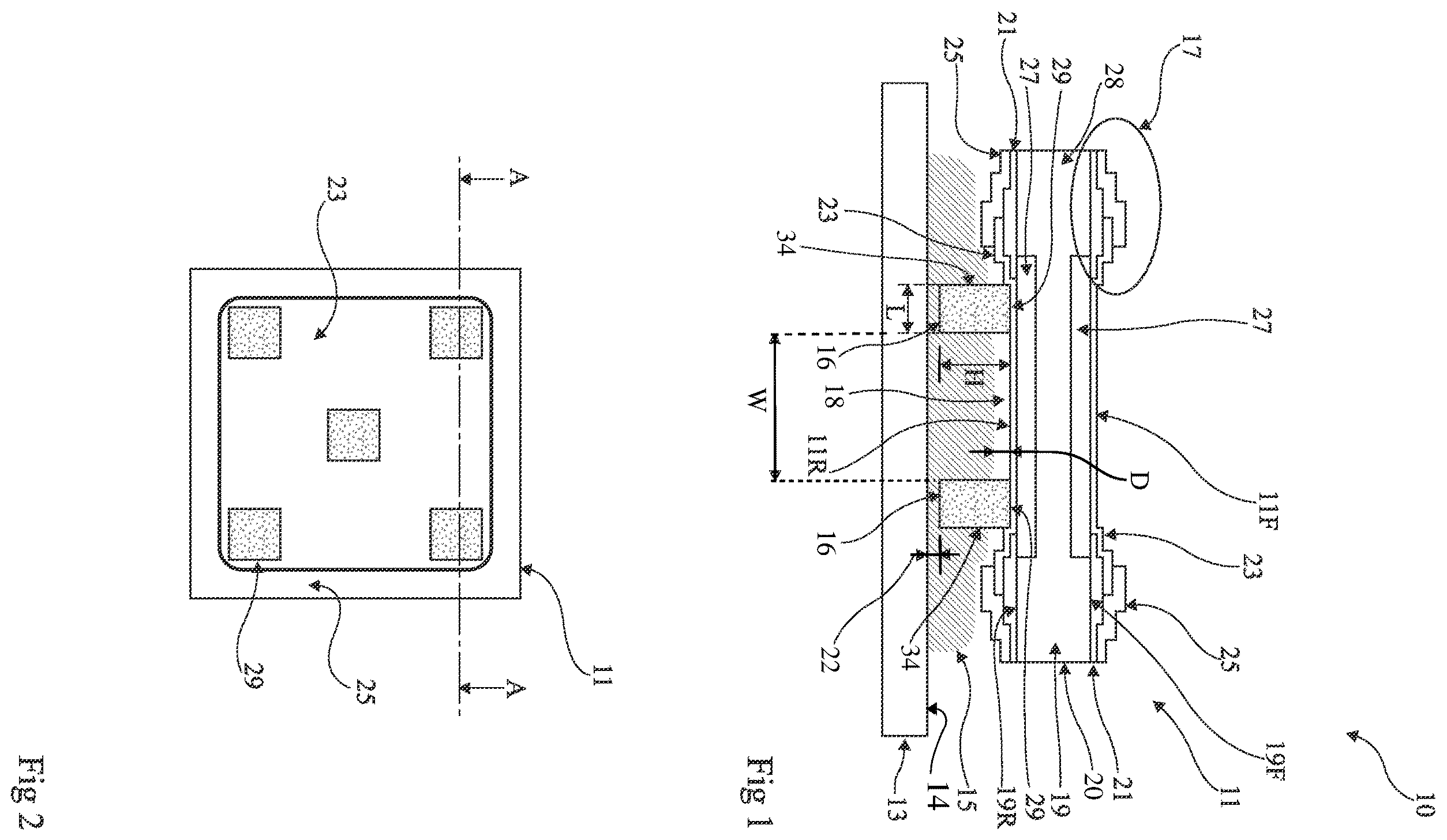 Patent US11824028 — Die with metal pillars — Figure 1