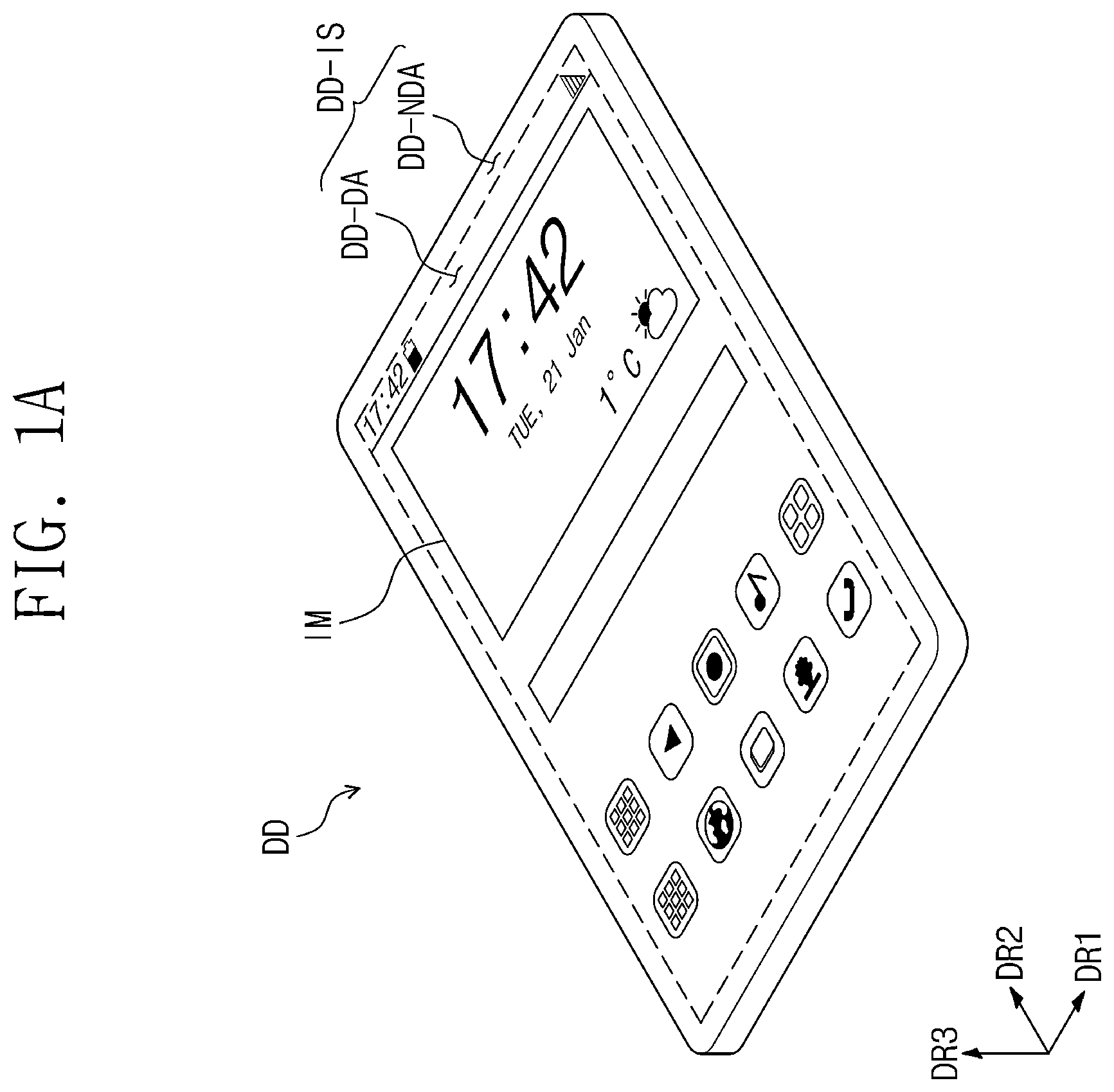 Patent US11824034 — Display device including adhesive film with conductive ball — Figure 1