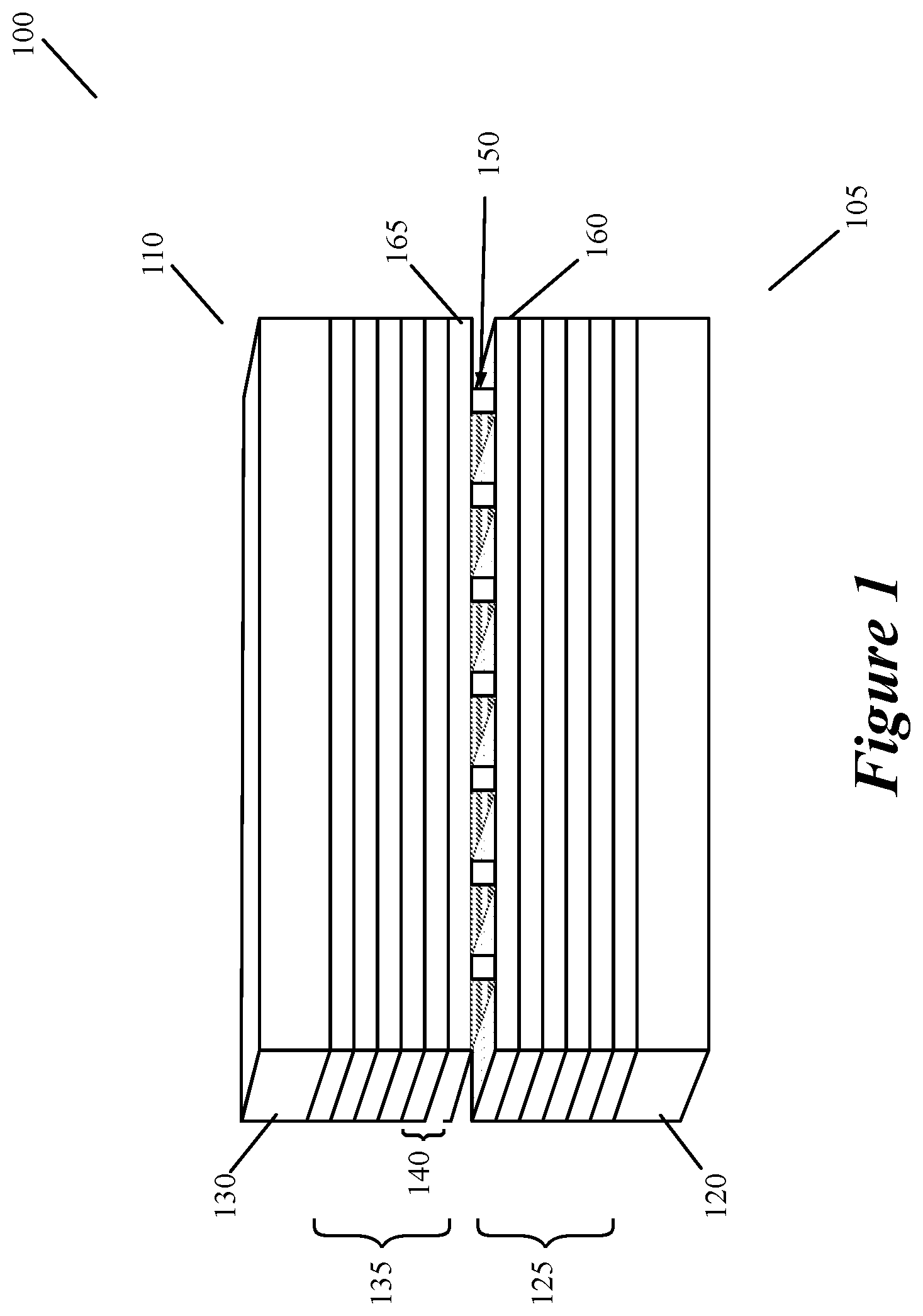 Patent US11824042 — 3D chip sharing data bus — Figure 1