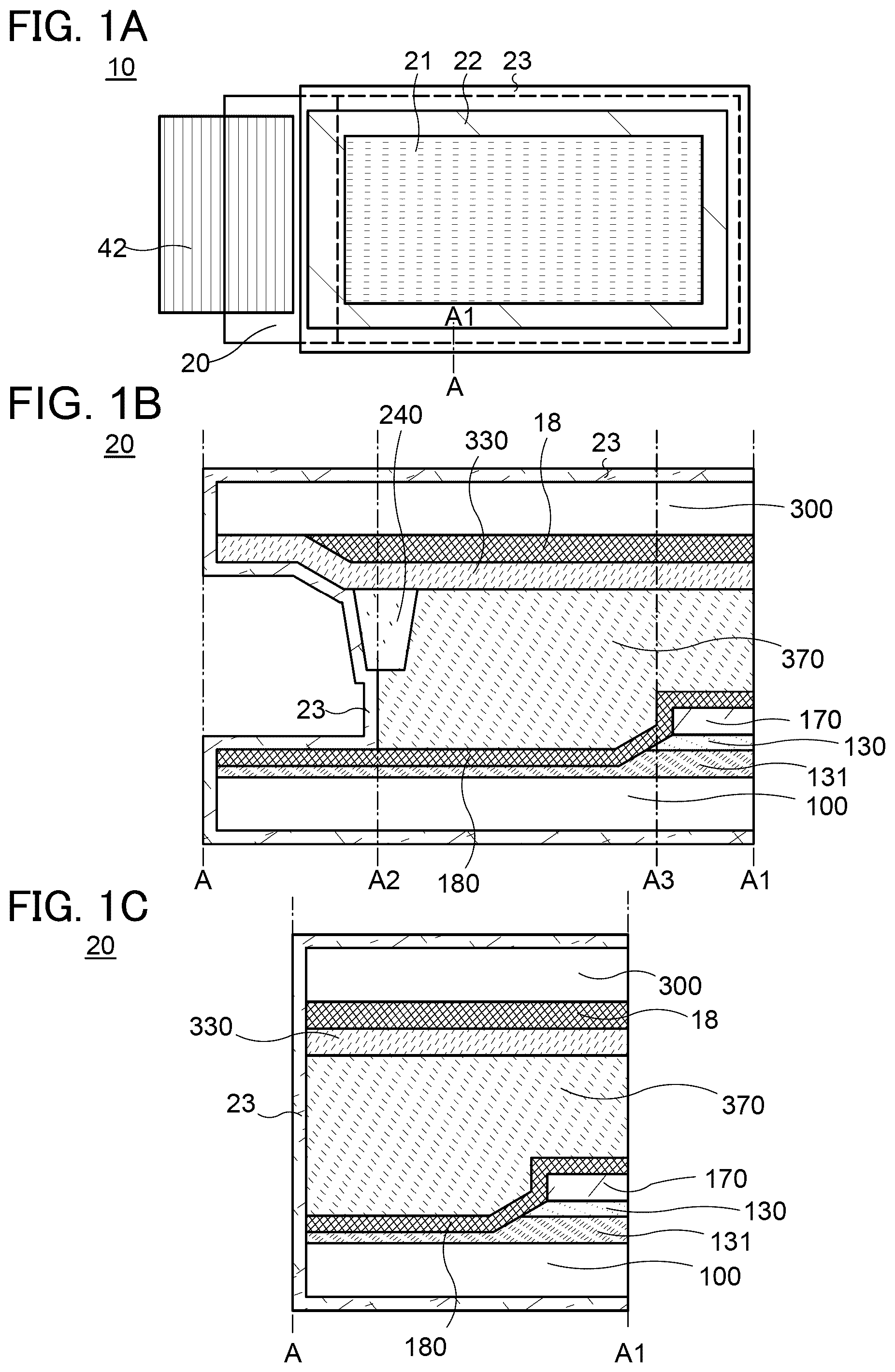 Patent US11824068 — Display device, manufacturing method of display device, and electronic device — Figure 1