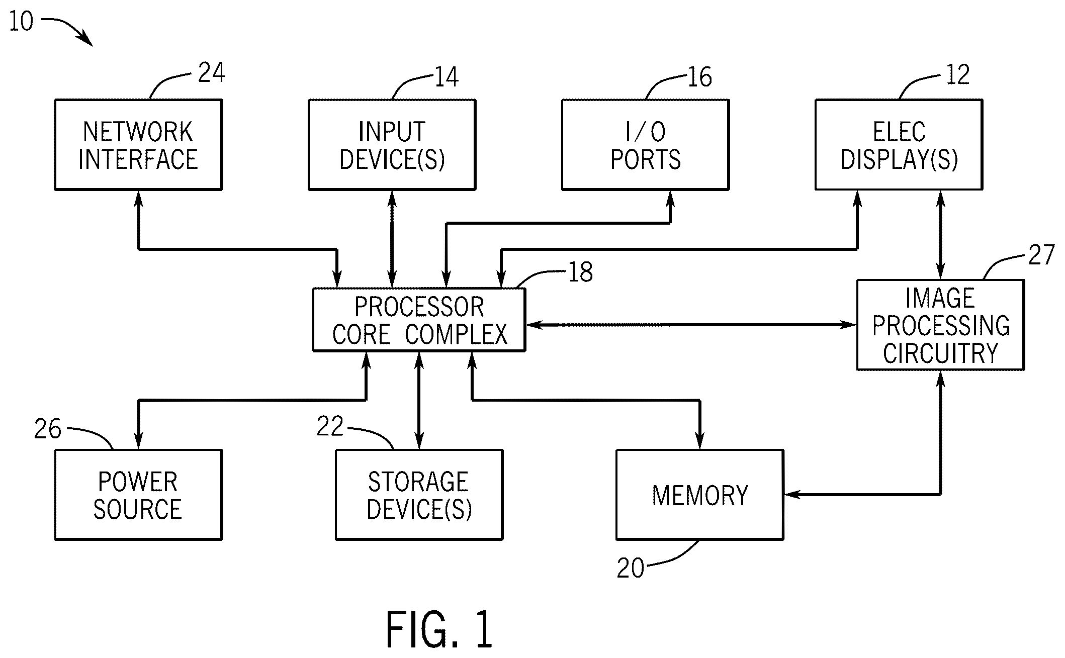 Patent US11824072 — Digital optical cross-talk compensation systems and methods — Figure 1