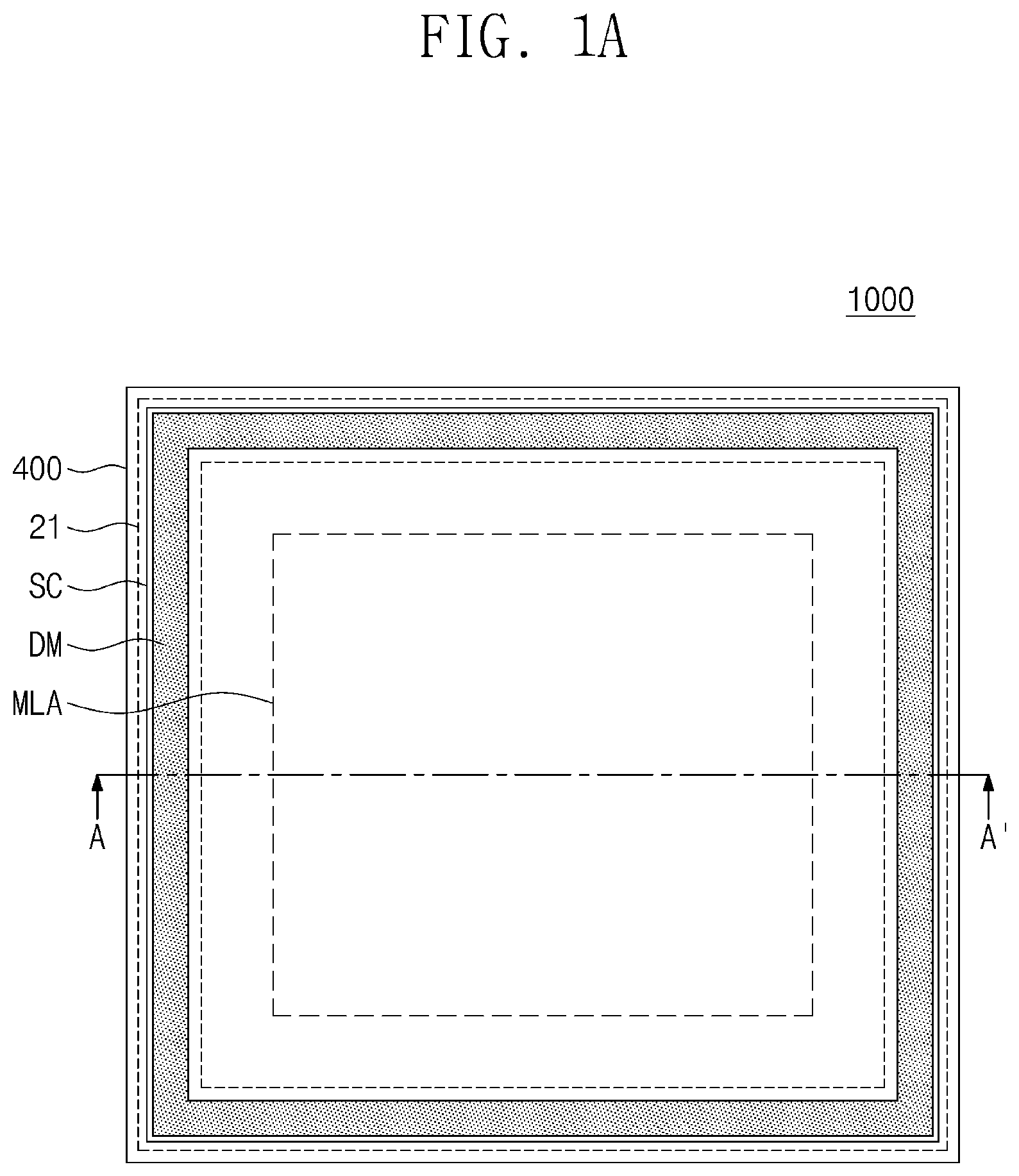 Patent US11824076 — Semiconductor package including an image sensor chip and a method of fabricating the same — Figure 1