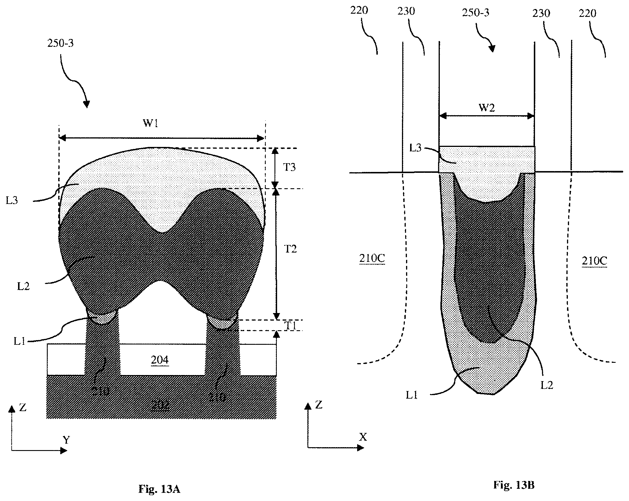 Patent US11824121 Figure 13 – Semiconductor device with self-aligned wavy contact profile and method of forming the same