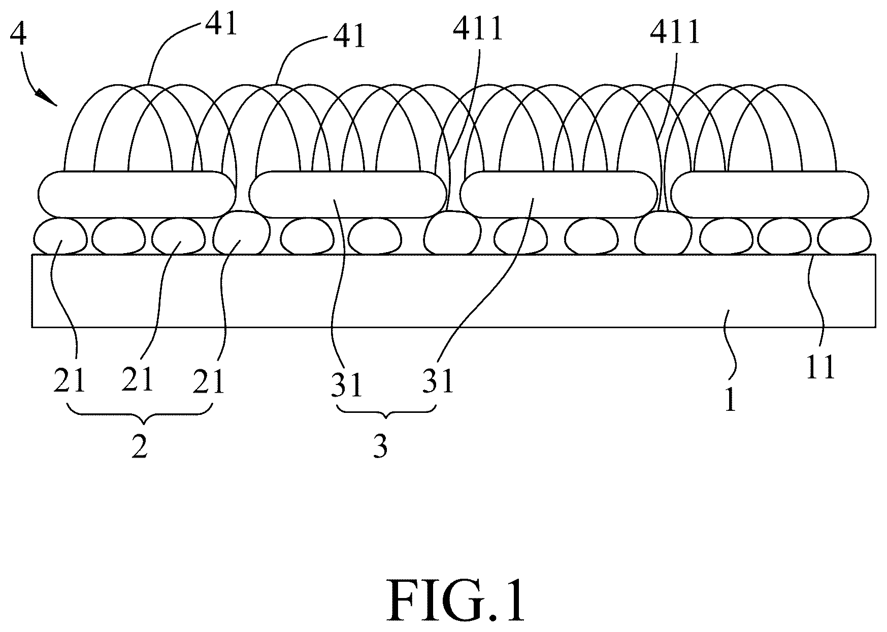 Patent US11824128 — Photocurrent-generating electrode — Figure 1