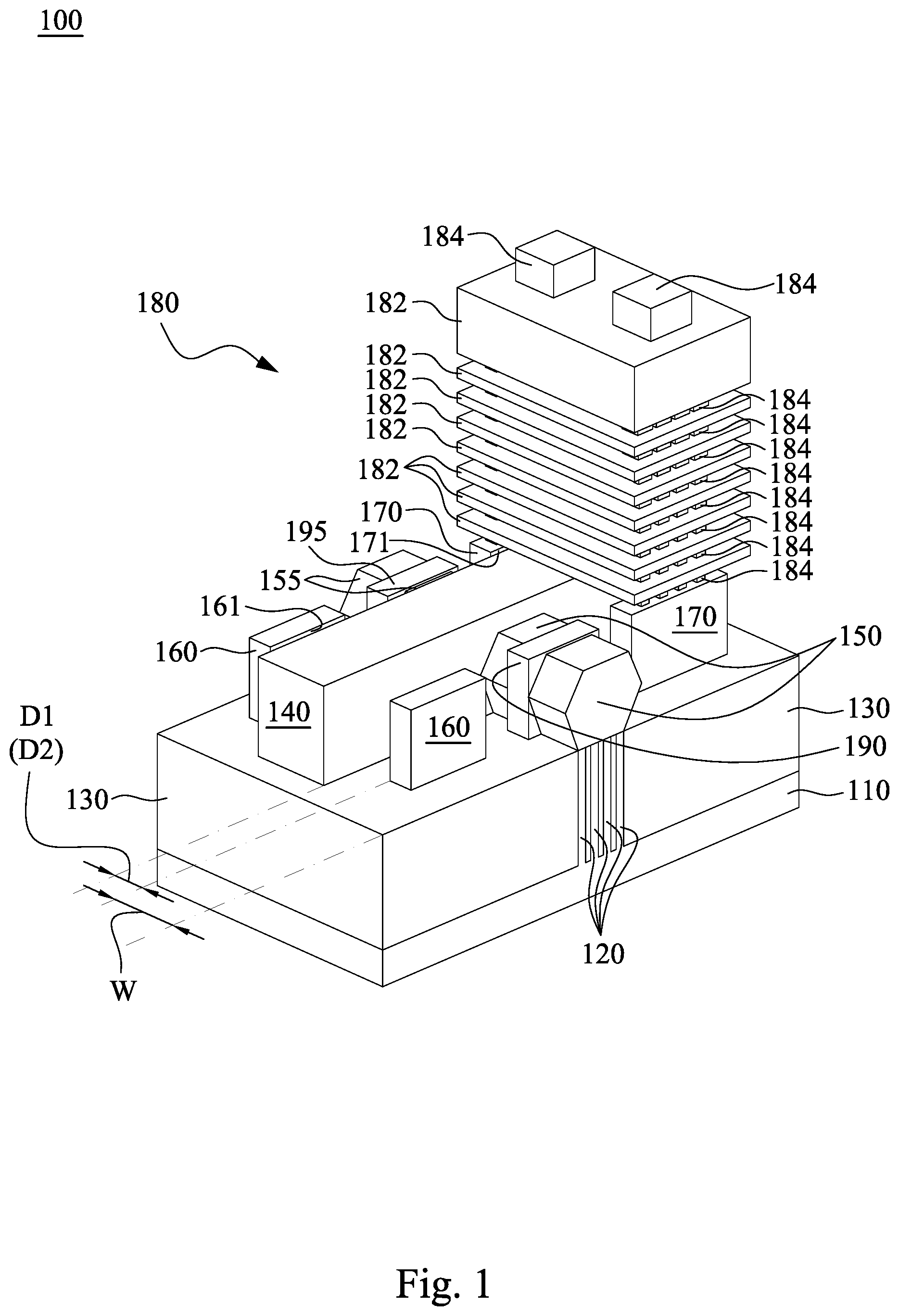 Patent US11824133 — Detection using semiconductor detector — Figure 1