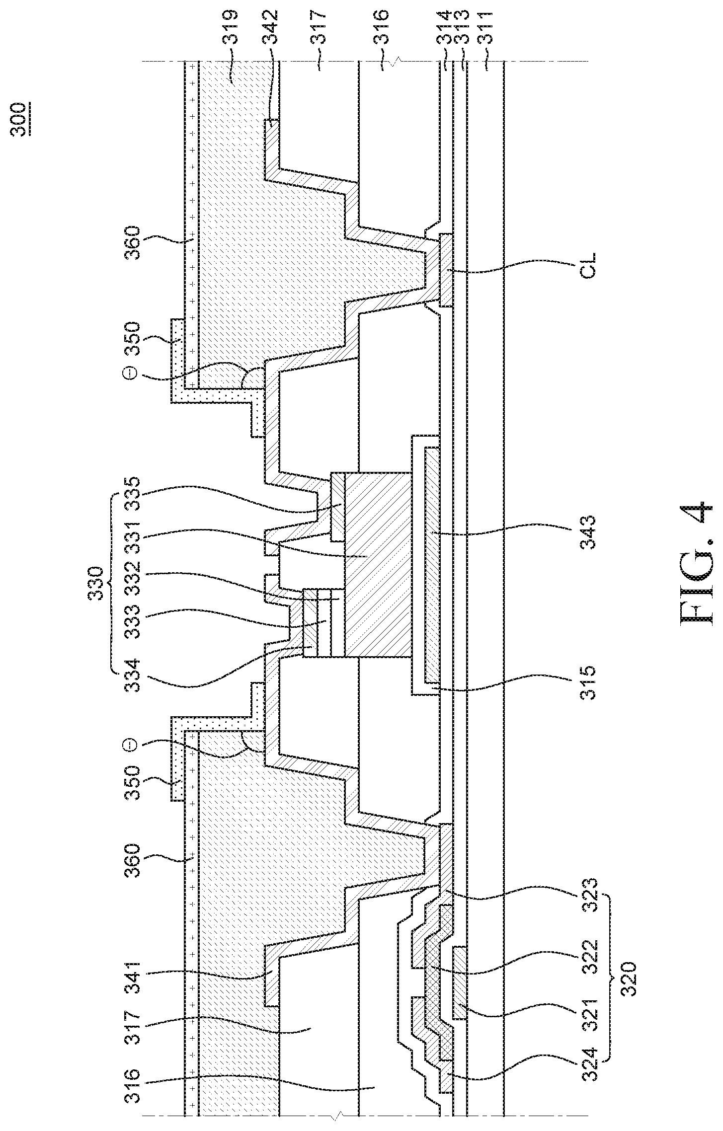 Patent US11824138 Figure 4 – Display device and method of fabricating the same