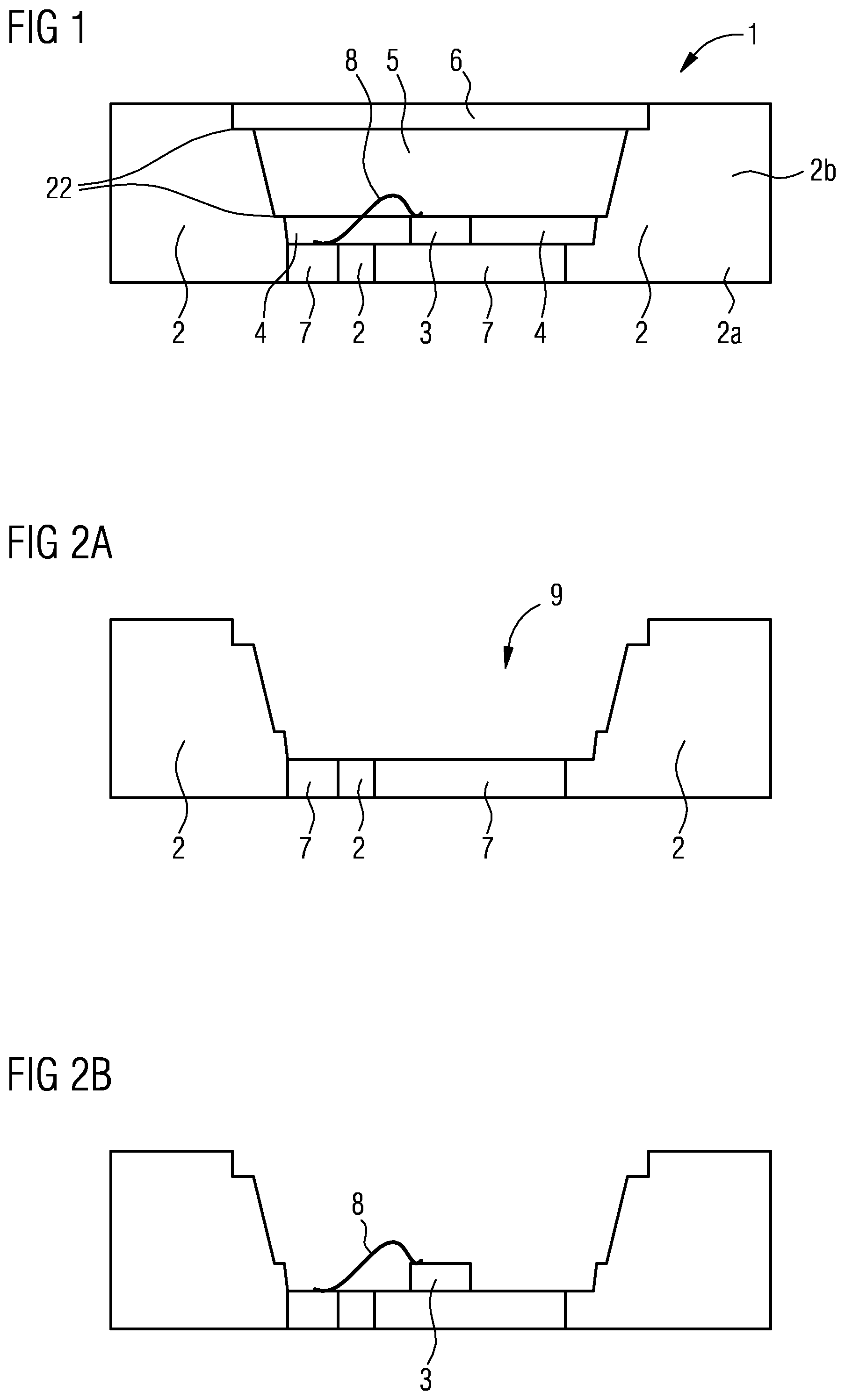 Patent US11824142 — Radiation-emitting component and method for producing a radiation-emitting component — Figure 1