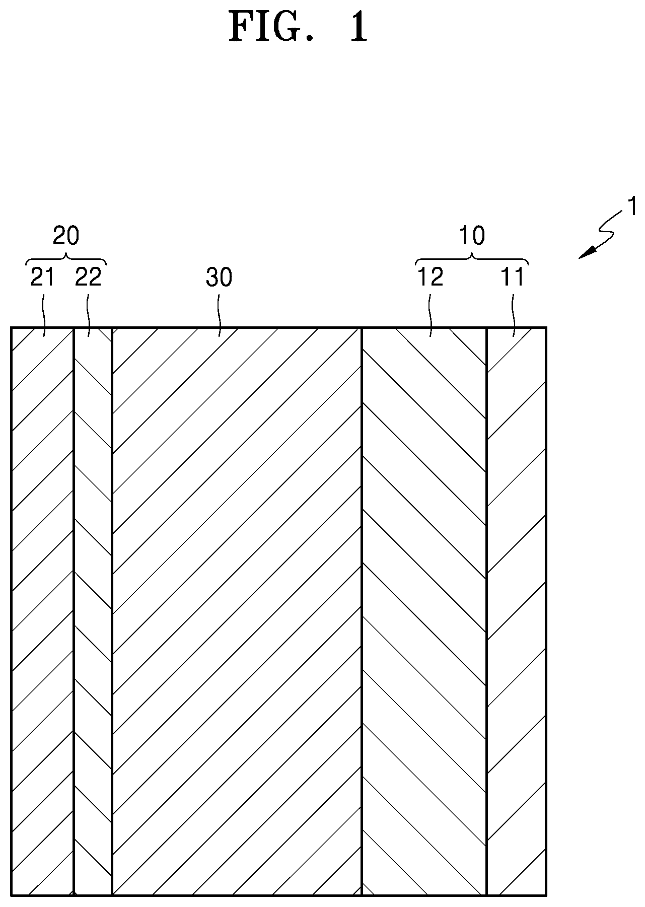 Patent US11824155 — All-solid lithium secondary battery and method of charging the same — Figure 1