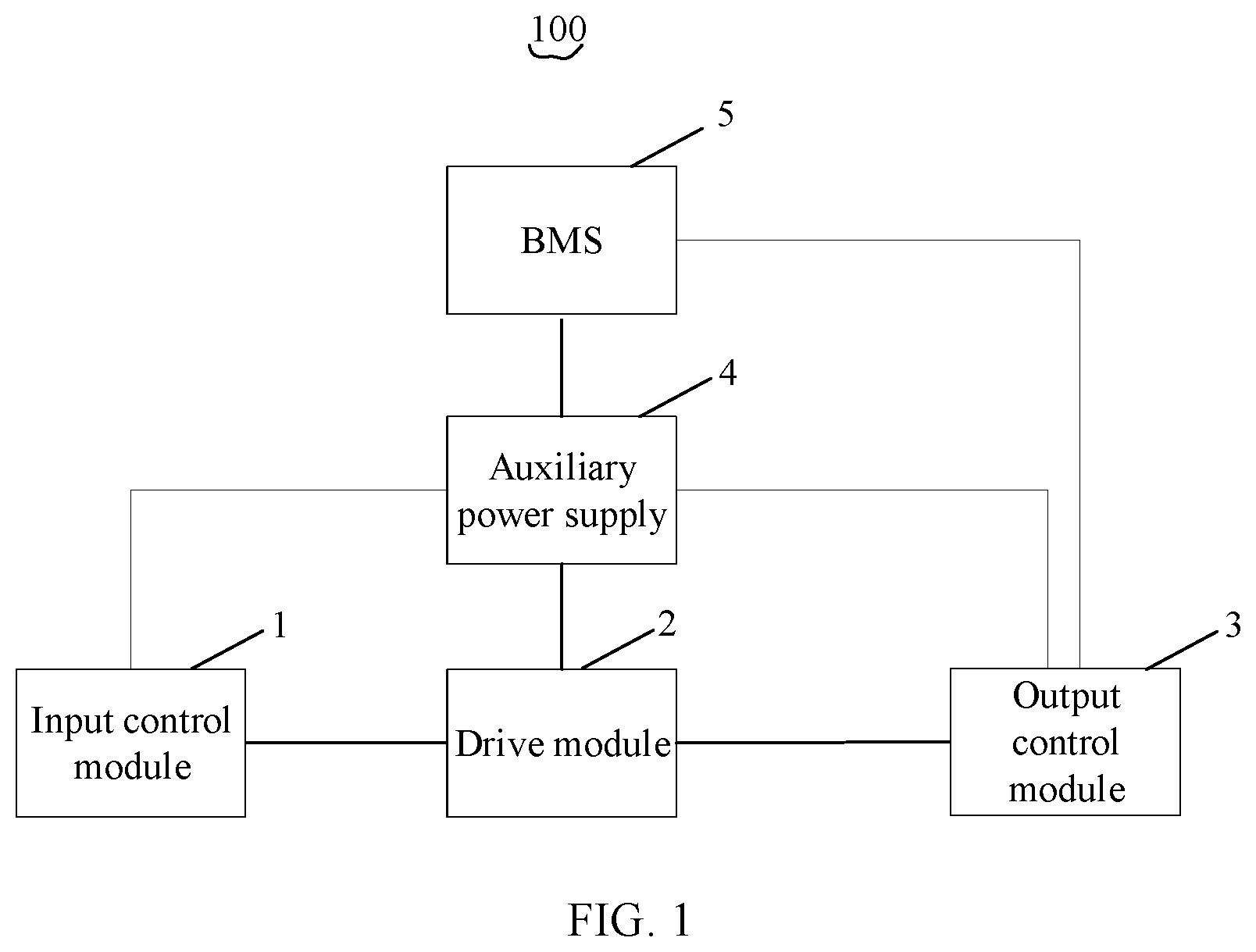 Patent US11824170 — Wake-up circuit and rechargeable device — Figure 1