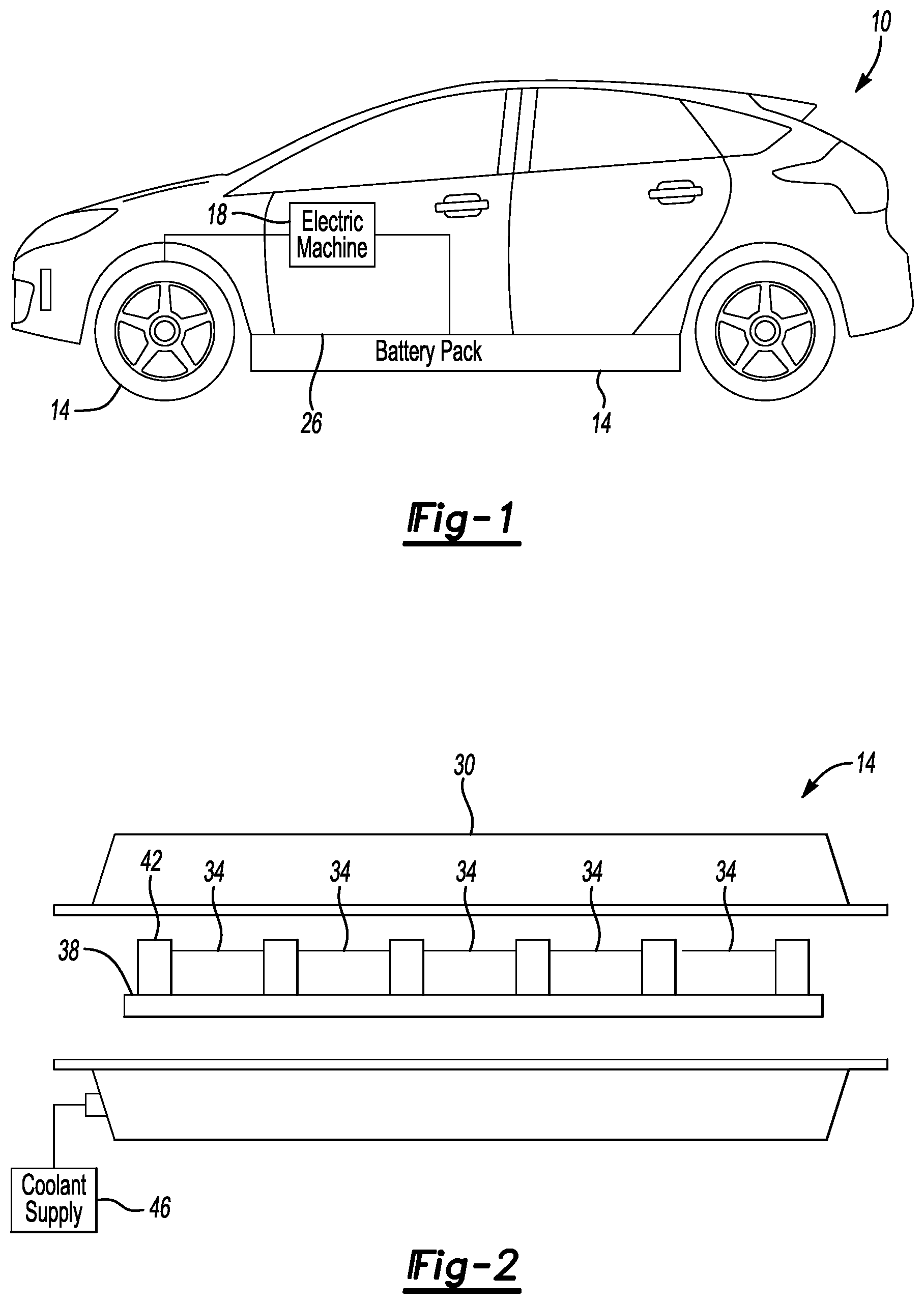 Patent US11824178 — Thermal interface material positioning within a traction battery pack — Figure 1