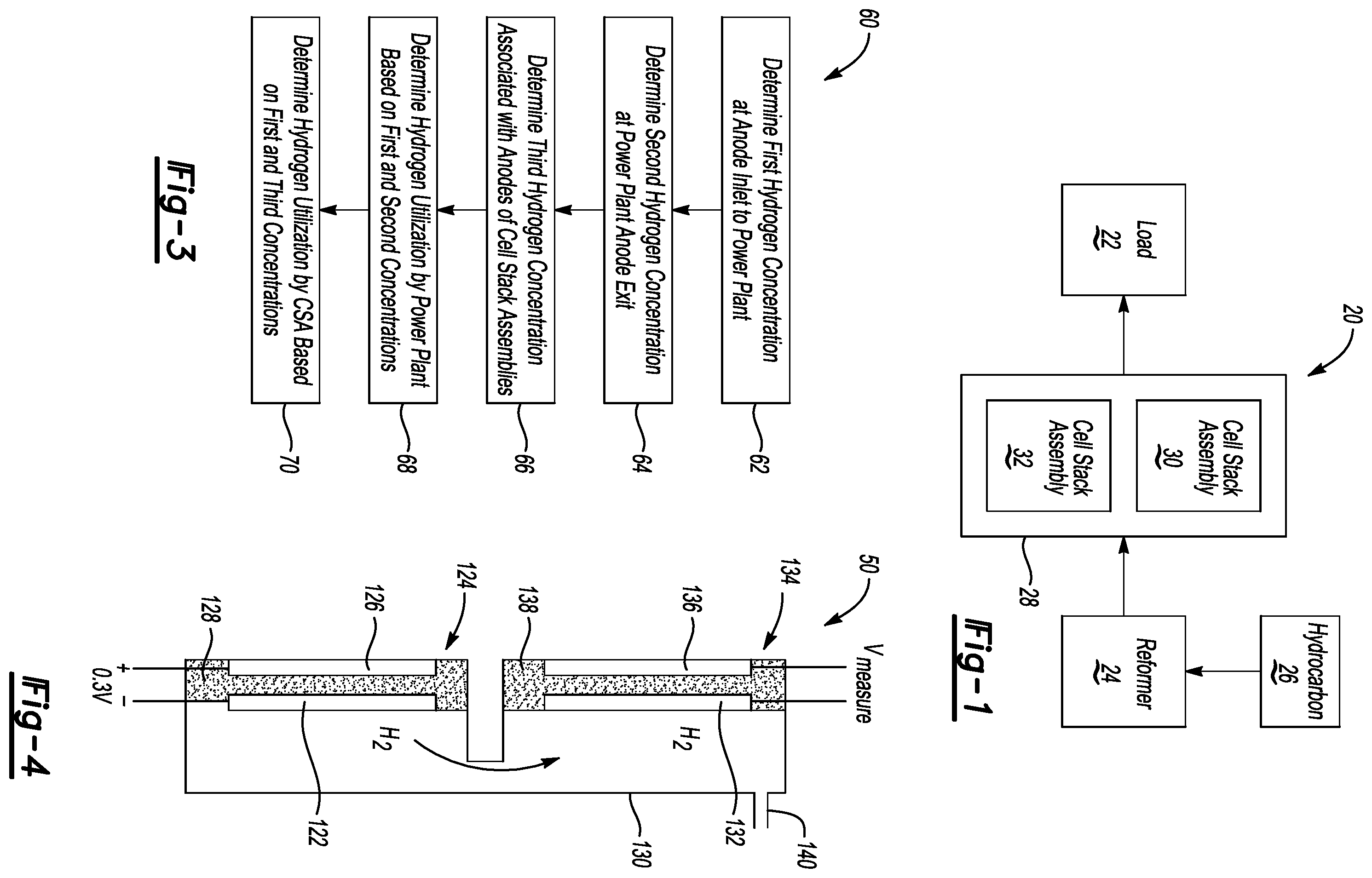 Patent US11824238 — System for managing hydrogen utilization in a fuel cell power plant — Figure 1