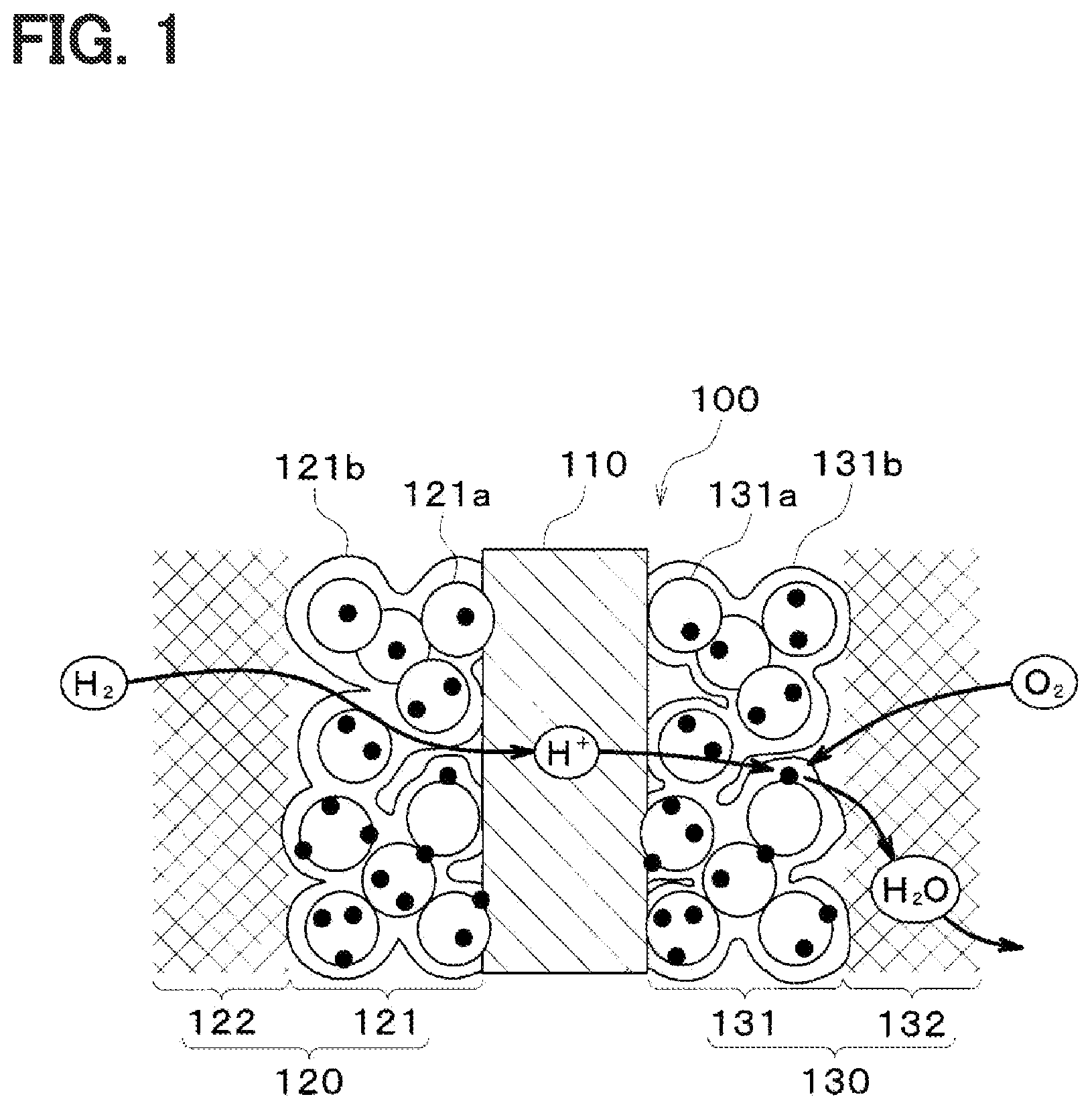 Patent US11824241 — Proton conductor and fuel cell — Figure 1