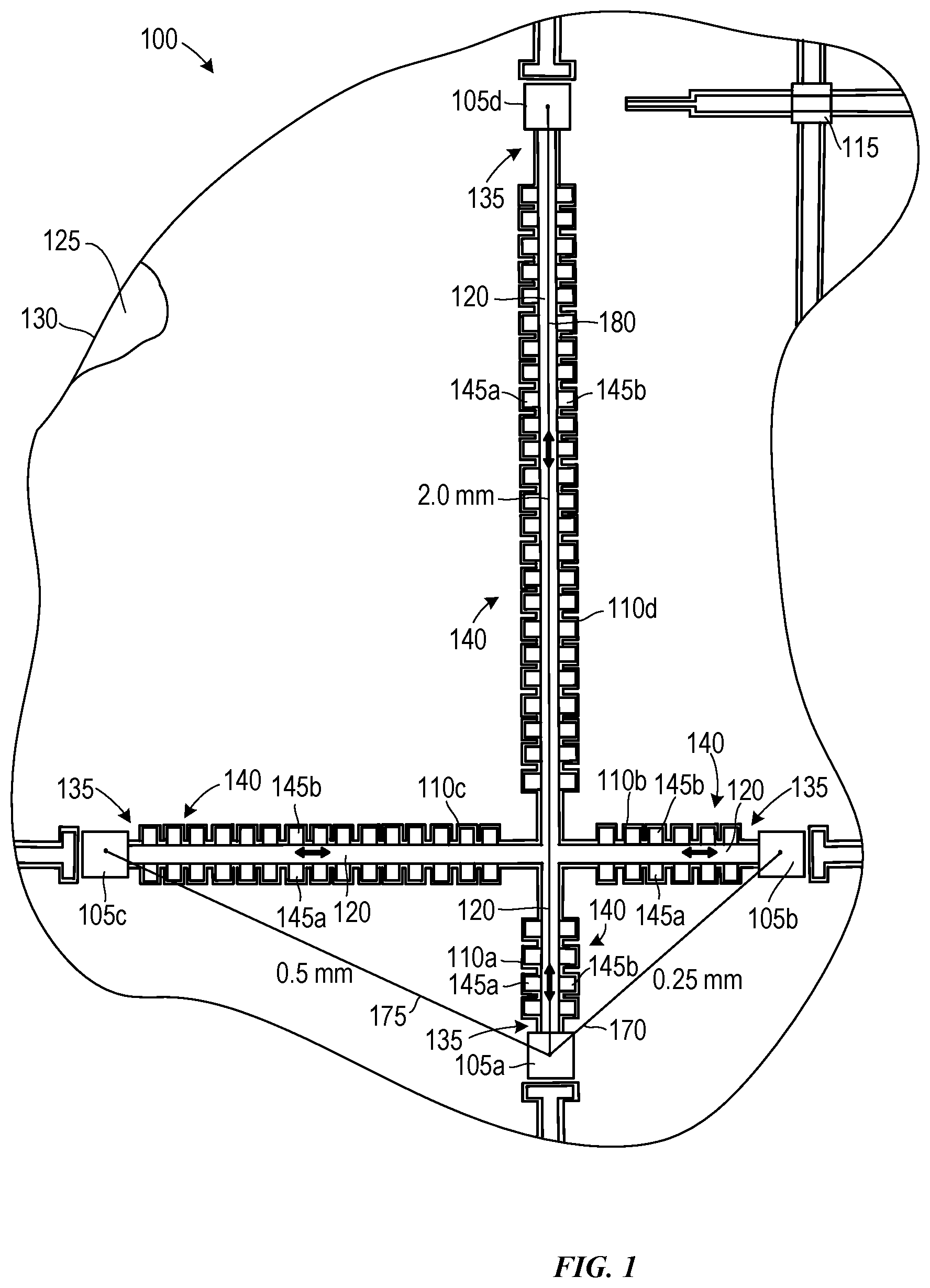 Patent US11824248 — Shielded bridges for quantum circuits — Figure 1