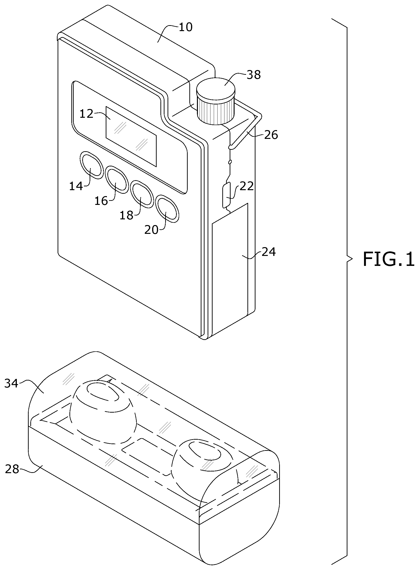 Patent US11824269 — In-ear monitor and transceiver system — Figure 1