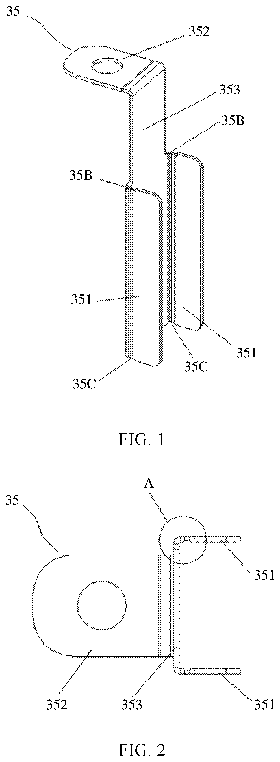 Patent US11824285 — Connection member and rechargeable battery — Figure 1