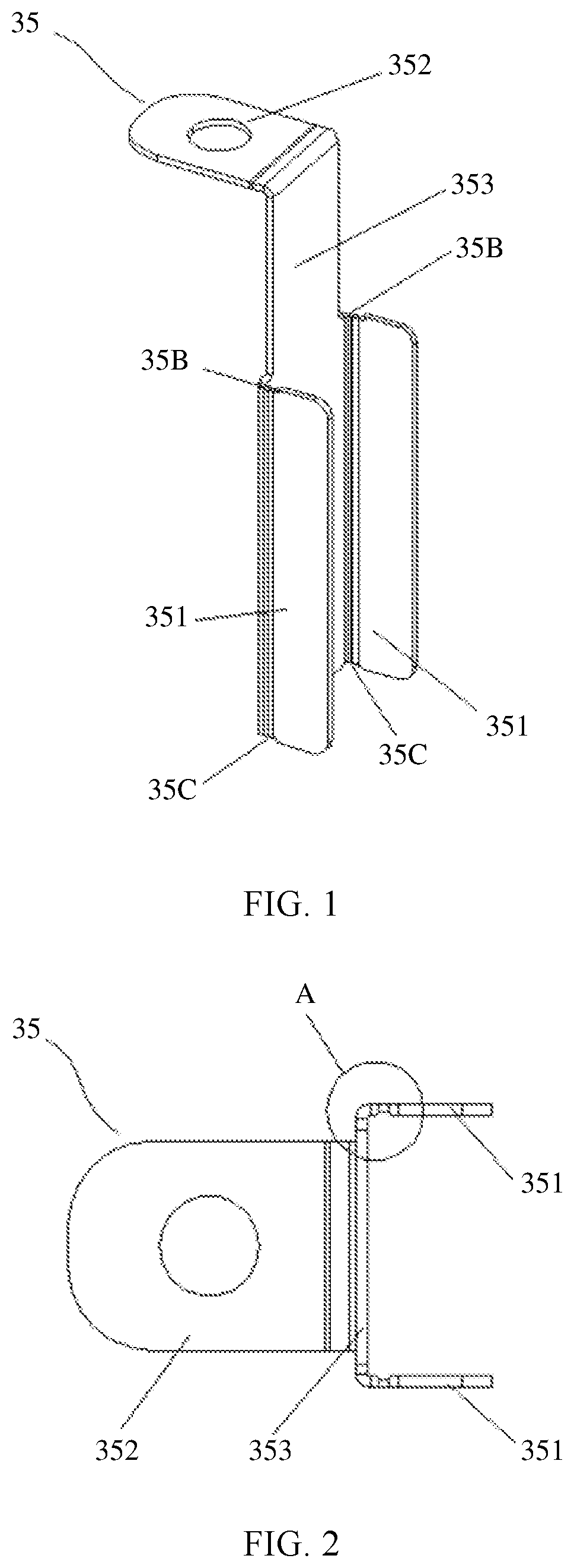 Patent US11824286 — Connection member and rechargeable battery — Figure 1