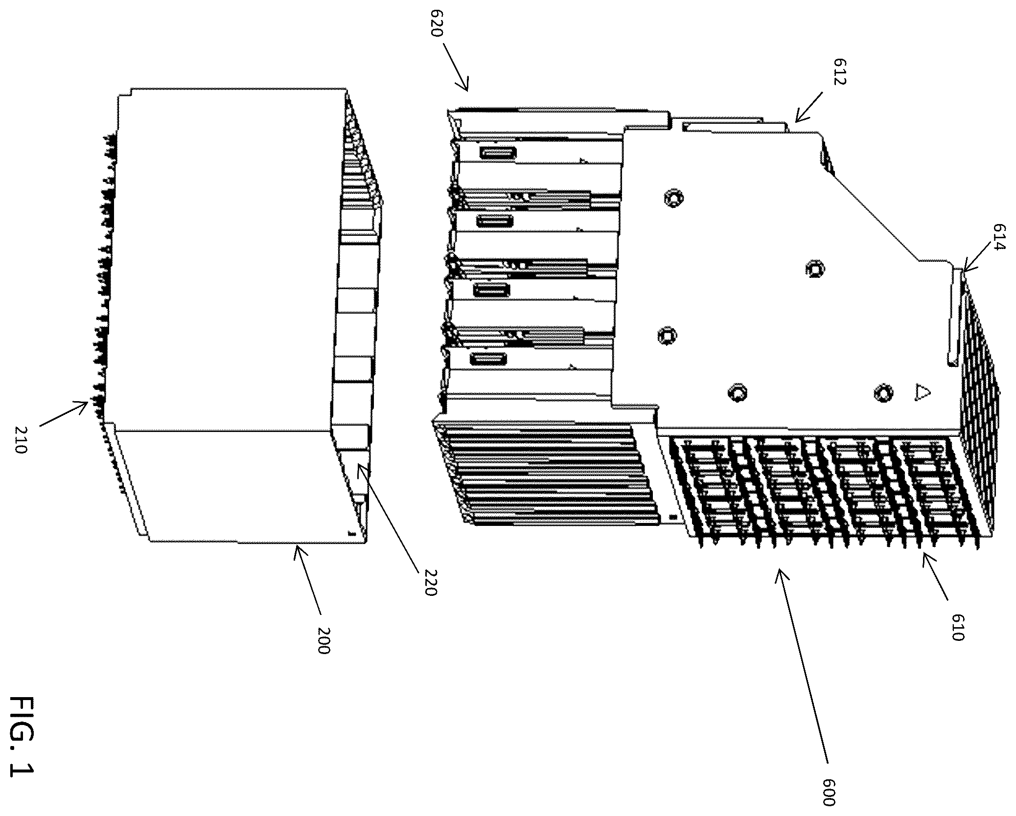 Patent US11824311 — Connector for low loss interconnection system — Figure 1