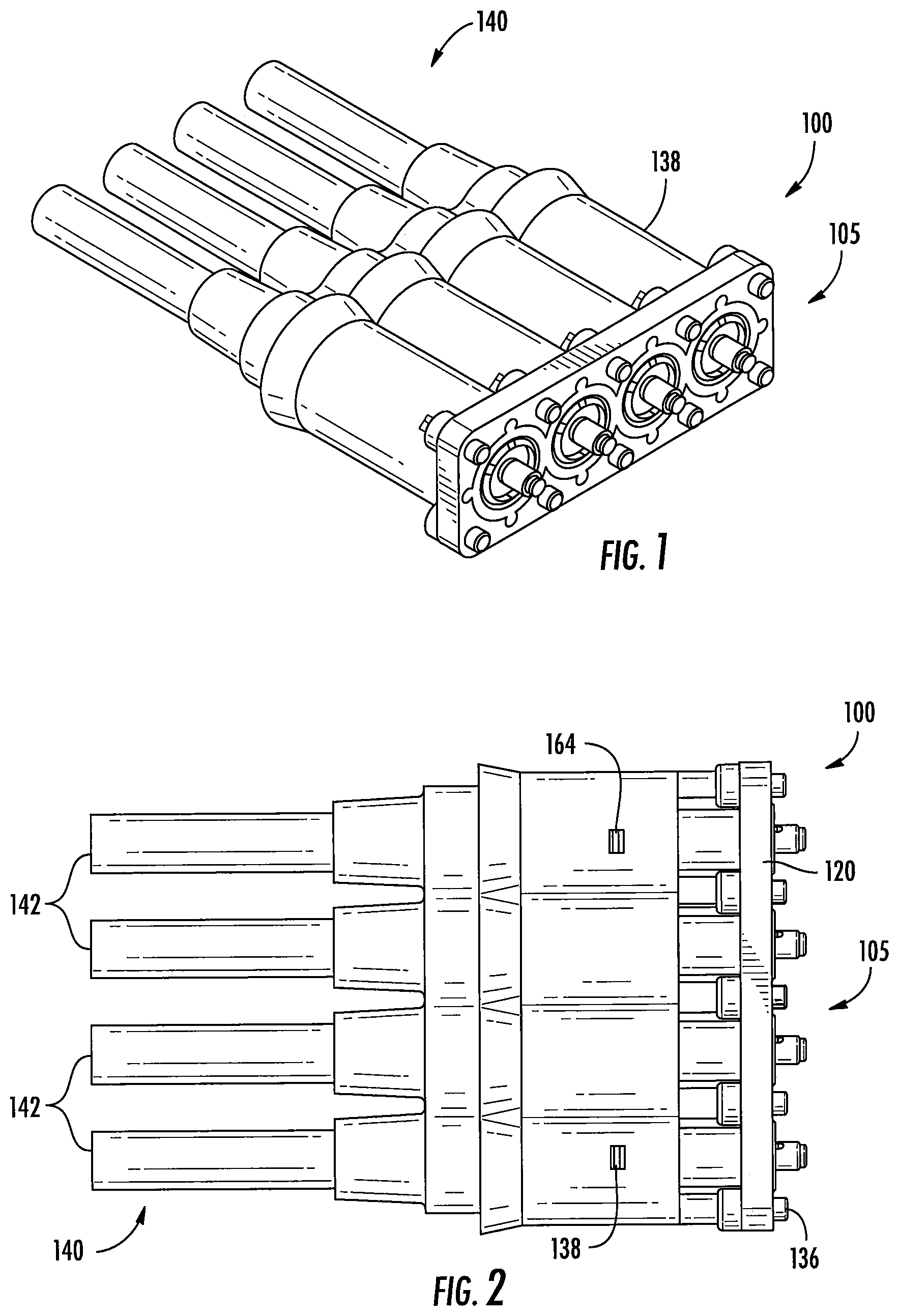 Patent US11824316 — Ganged coaxial connector assembly — Figure 1