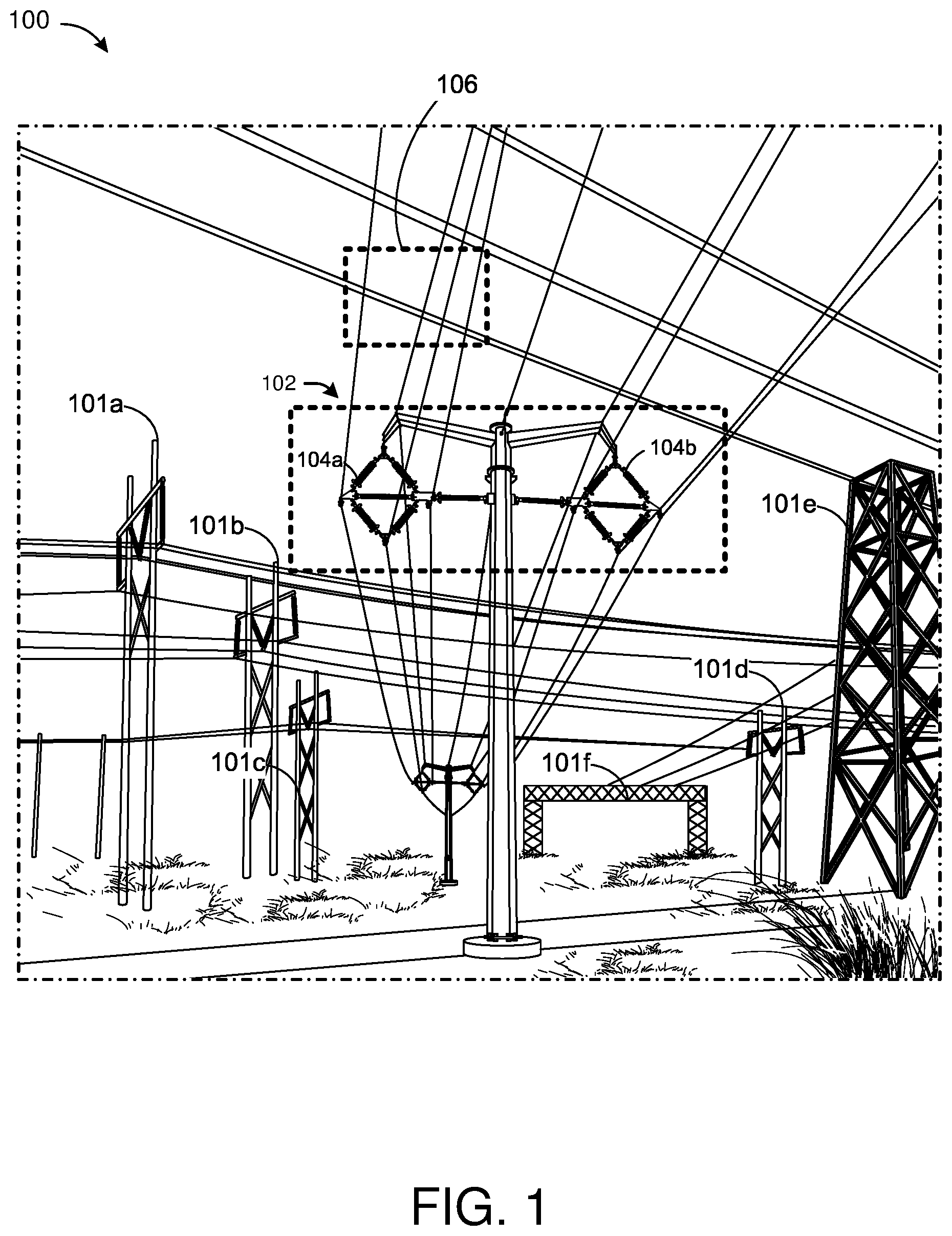 Patent US11824342 — Compact transmission line structure — Figure 1