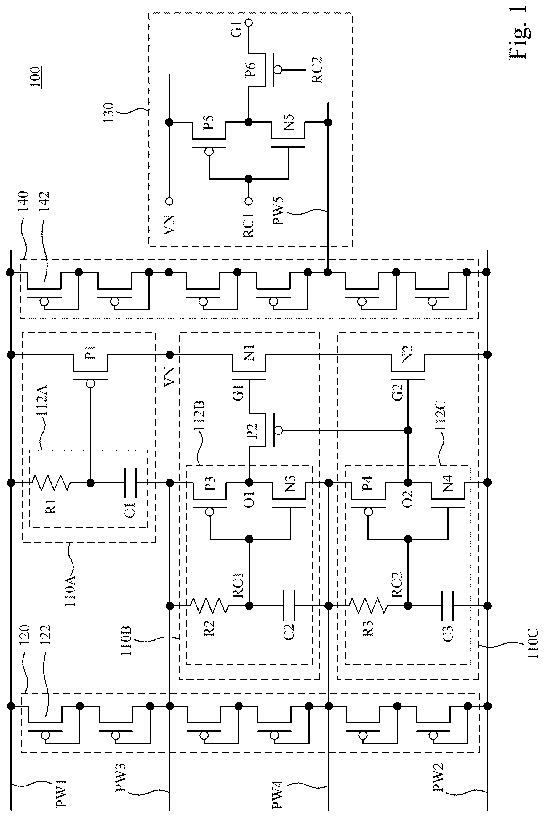 Patent US11824349 — Electrostatic discharge protection circuit — Figure 1
