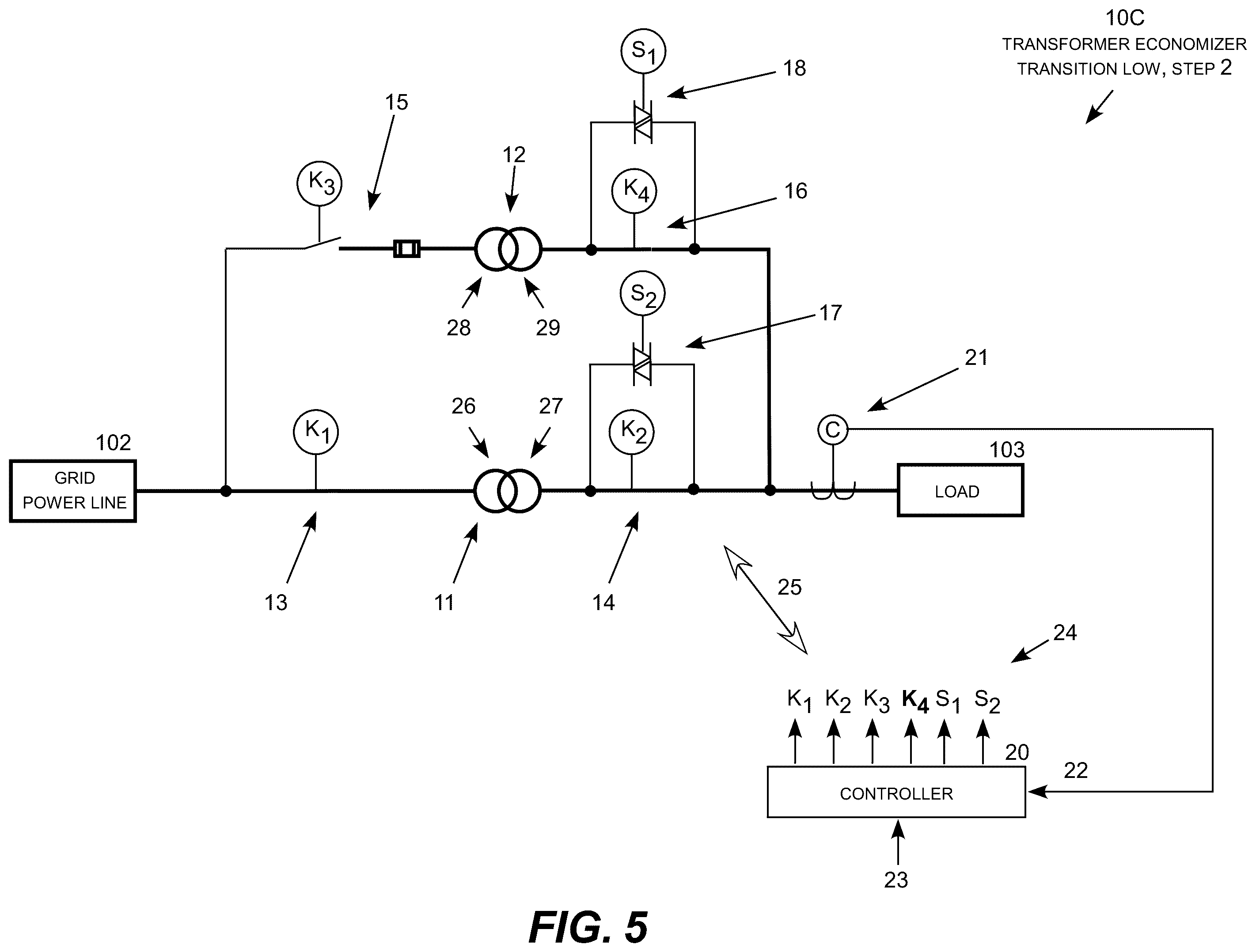Patent US11824358 Figure 6 – Transformer economizer