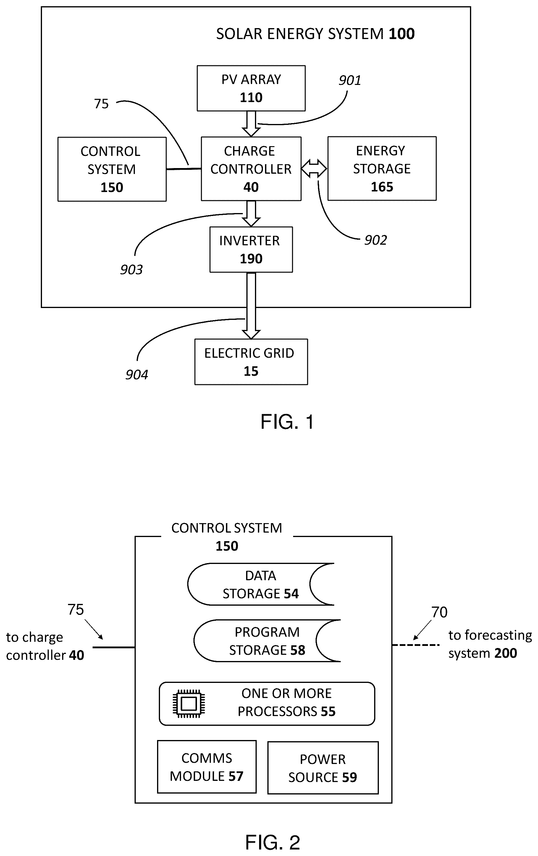 Patent US11824363 — Methods and systems for smoothing output of a solar energy system — Figure 1